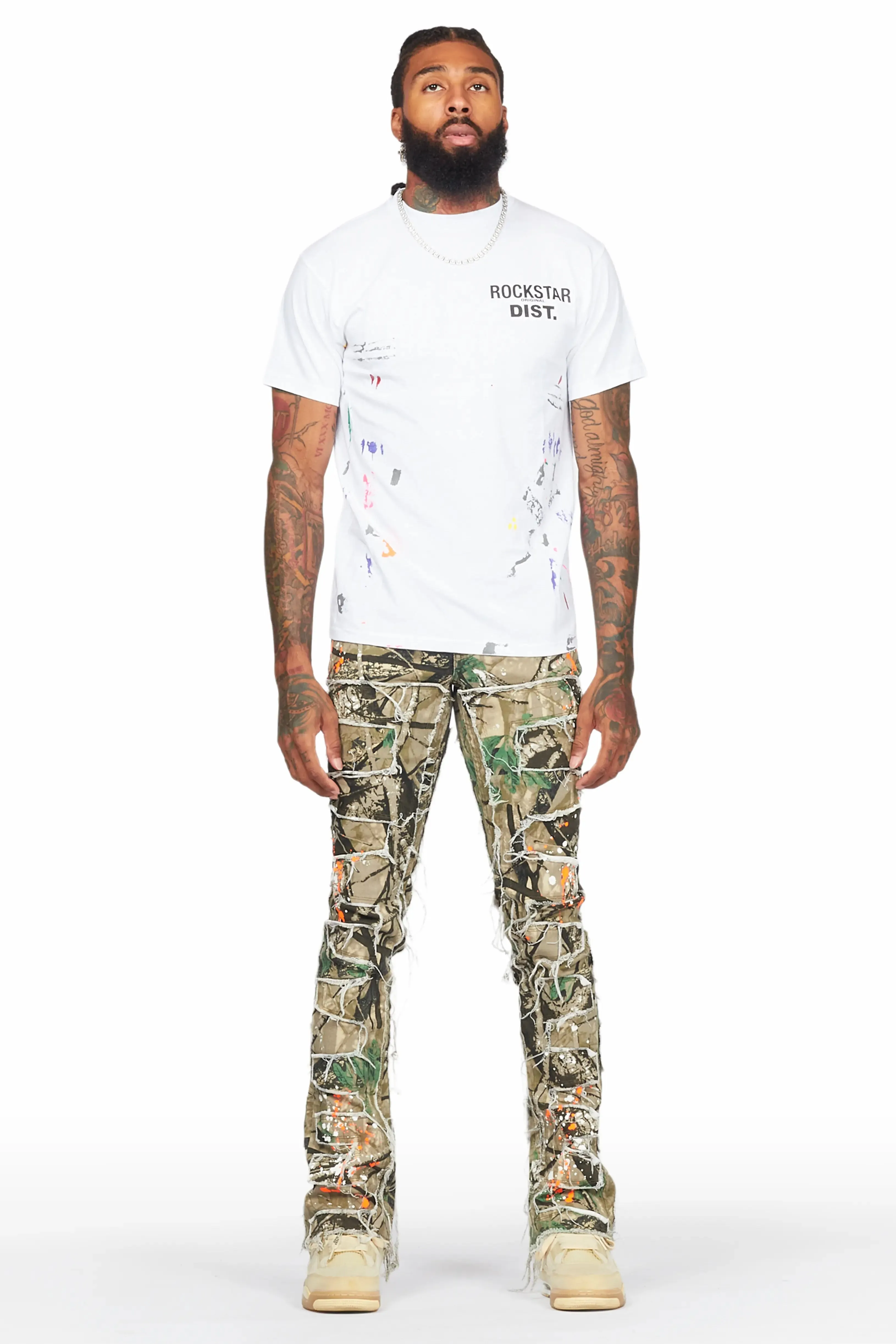 Urso Tree Camo Painter Stacked Flare Jean sold by Rockstar Original product image thumbnail 3