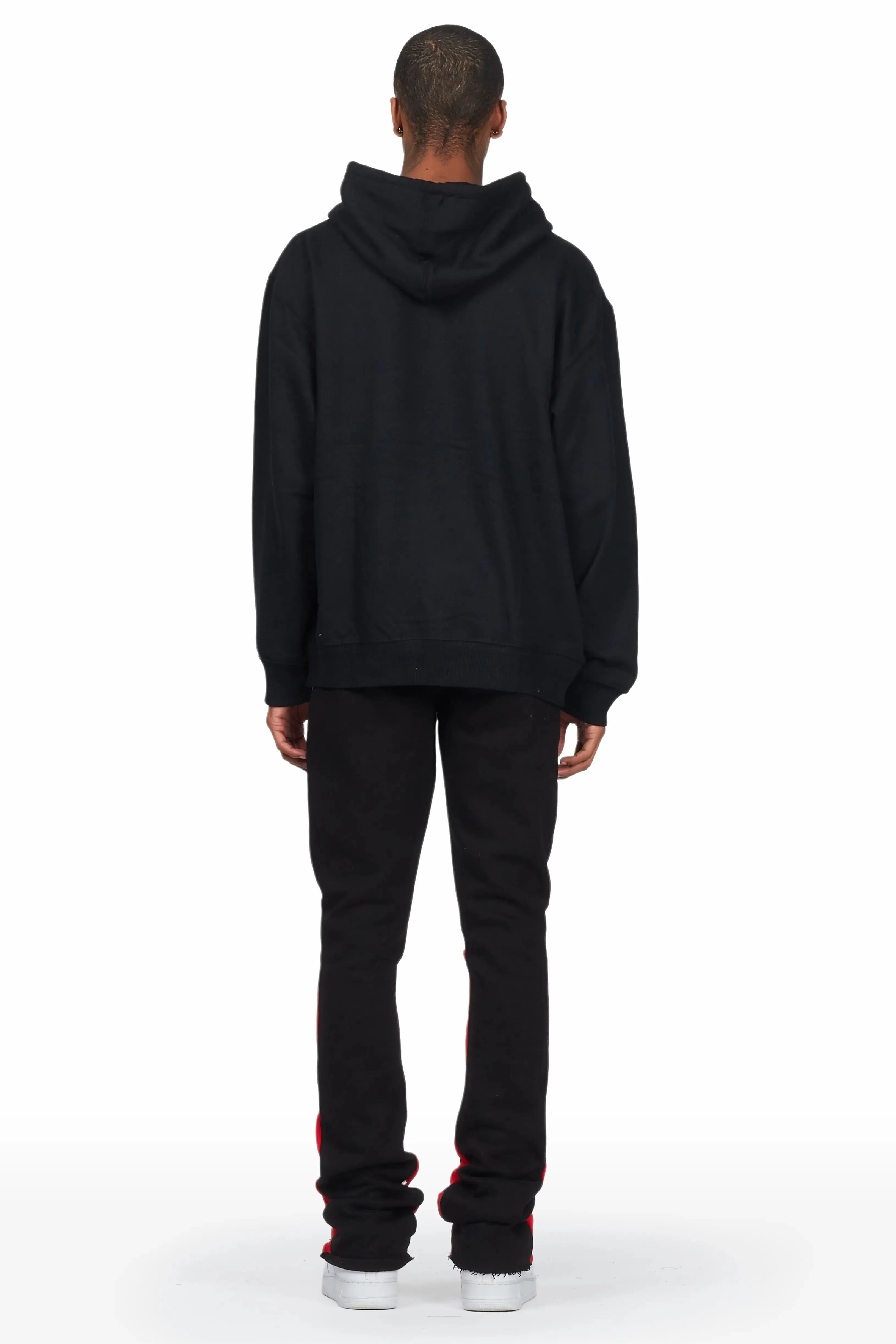 Raffer Black/Red Hoodie/Stacked Flare Pant Set sold by Rockstar Original product image thumbnail 5