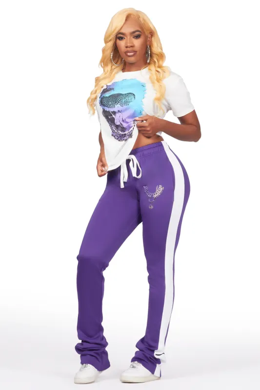 Destany White/Purple T-Shirt Trackset sold by Rockstar Original