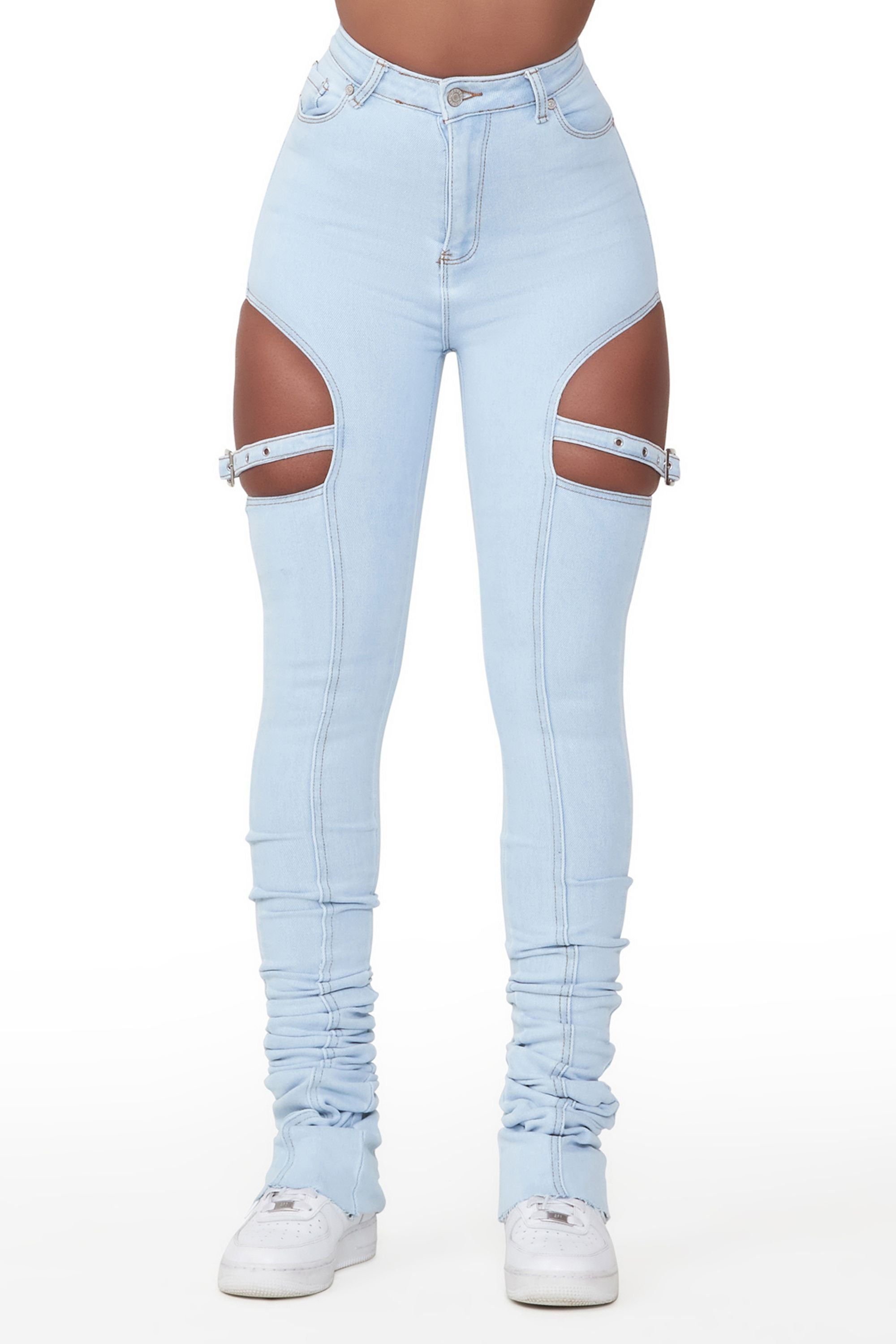 Cash And Carry Light Wash Super Stacked Jean sold by Rockstar Original product image thumbnail 4