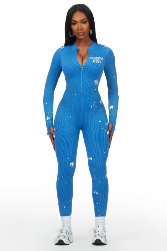 Tyesha Royal Blue Painted Jumpsuit sold by Rockstar Original