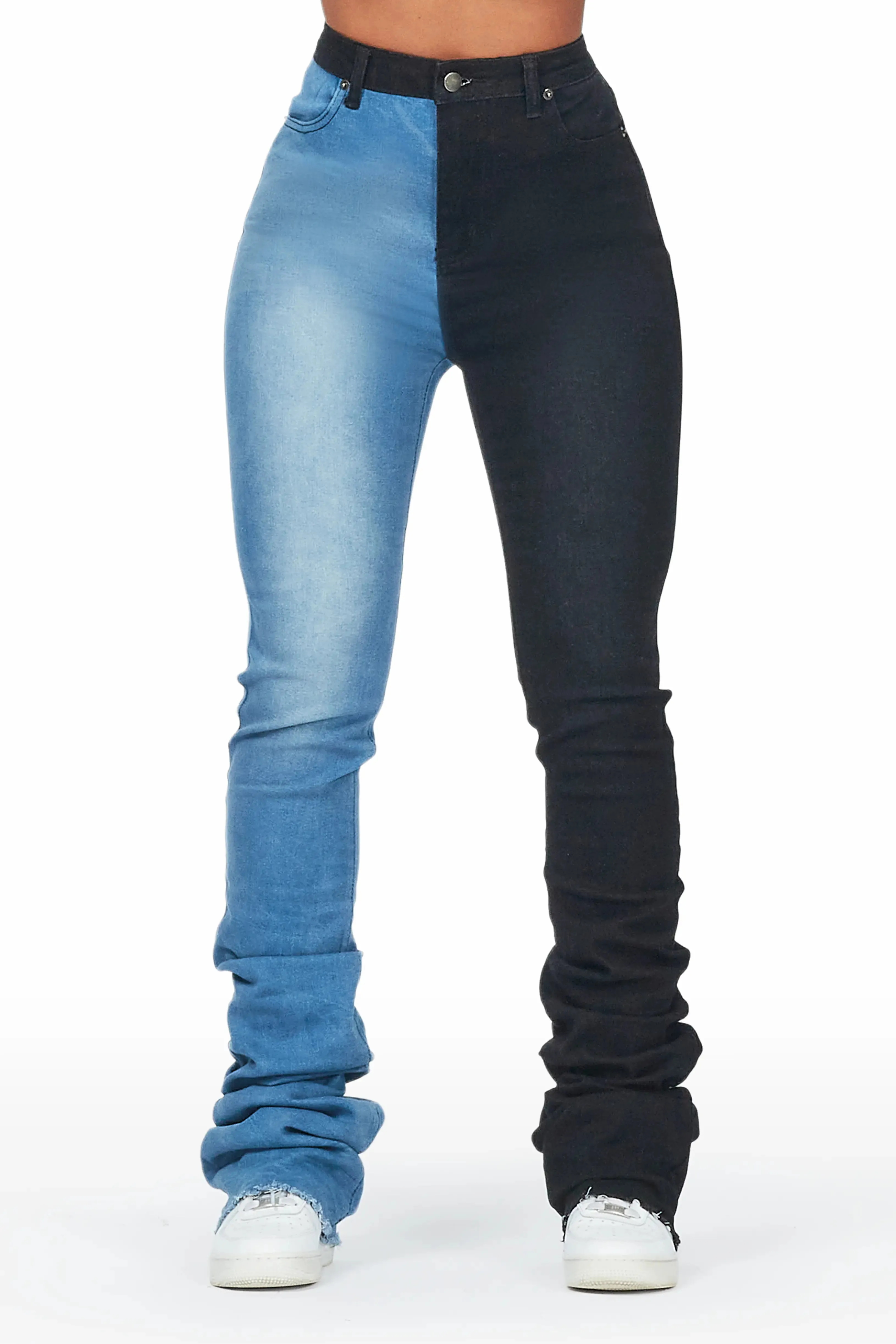 Derria Blue/Black Super Stacked Jean sold by Rockstar Original