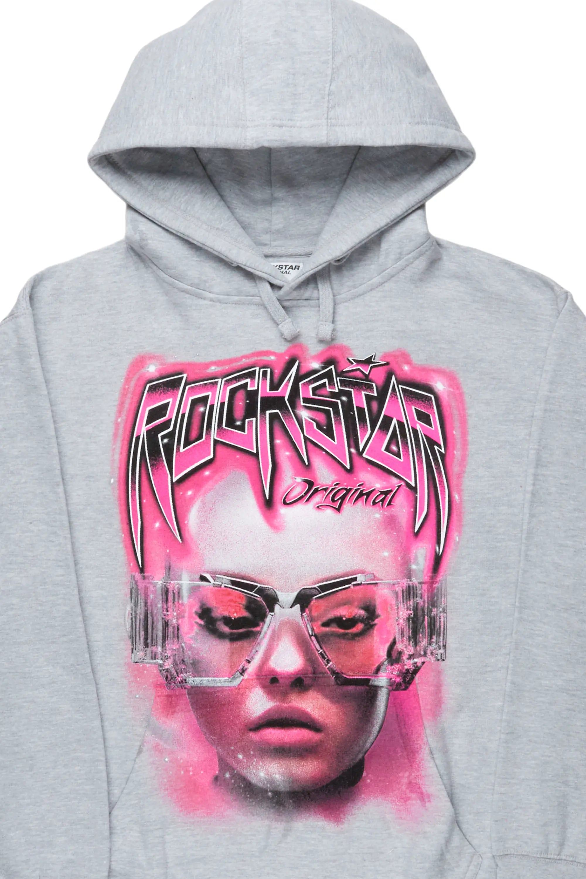 Lars Heather Grey Graphic Hoodie sold by Rockstar Original product image thumbnail 3