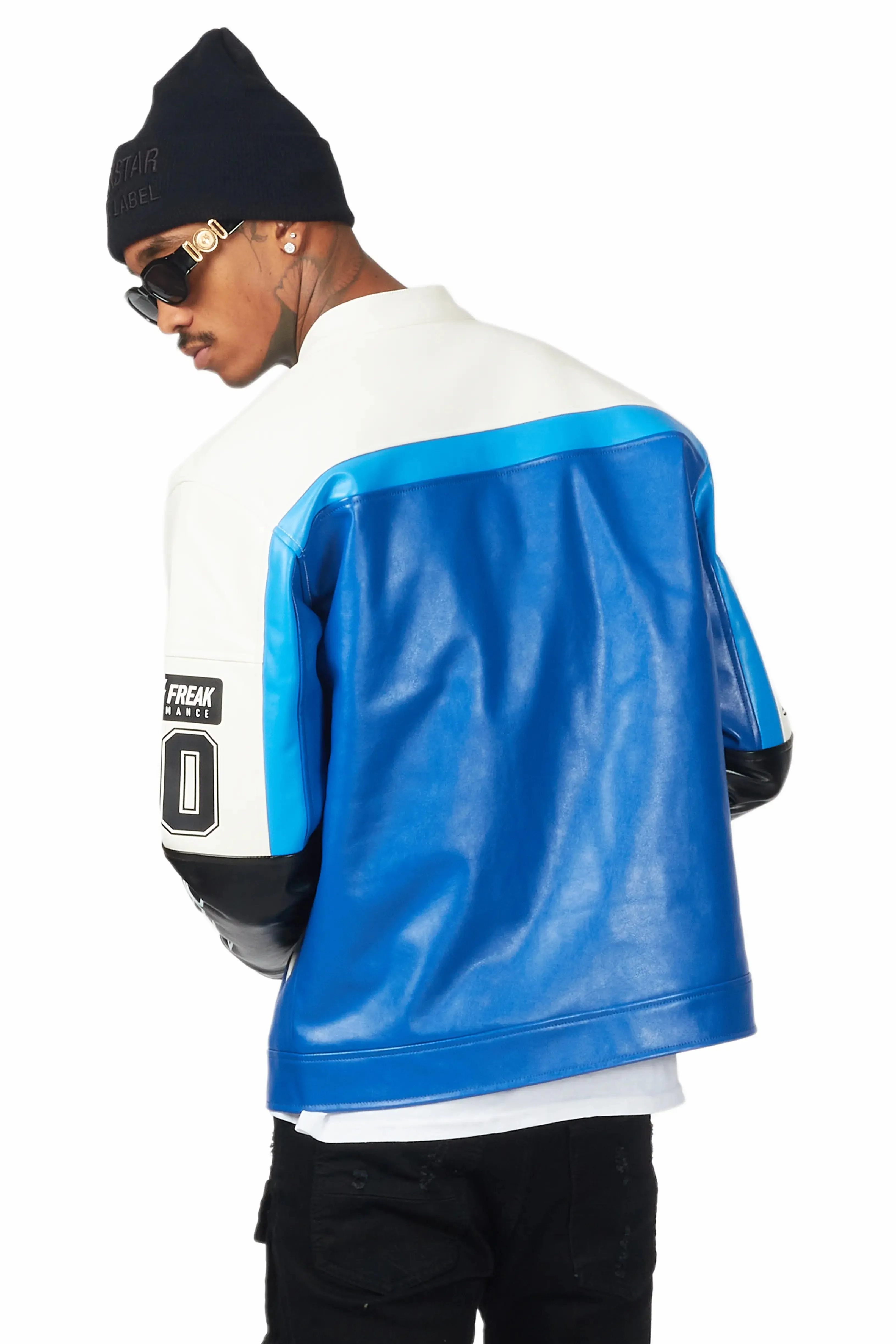 Madara Blue PU Leather Jacket sold by Rockstar Original product image thumbnail 5