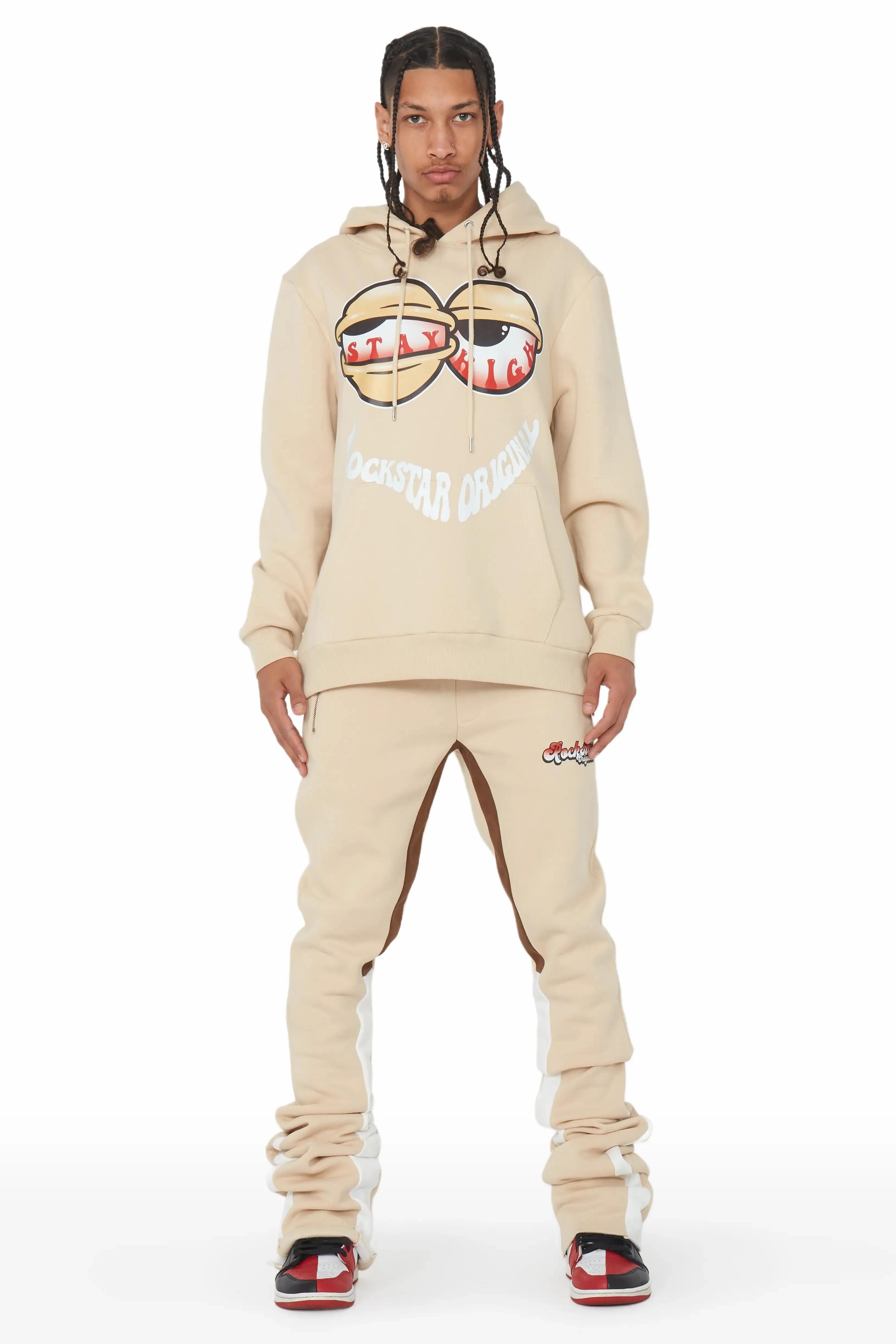 Highya Beige Super Stacked Flare Track Set sold by Rockstar Original