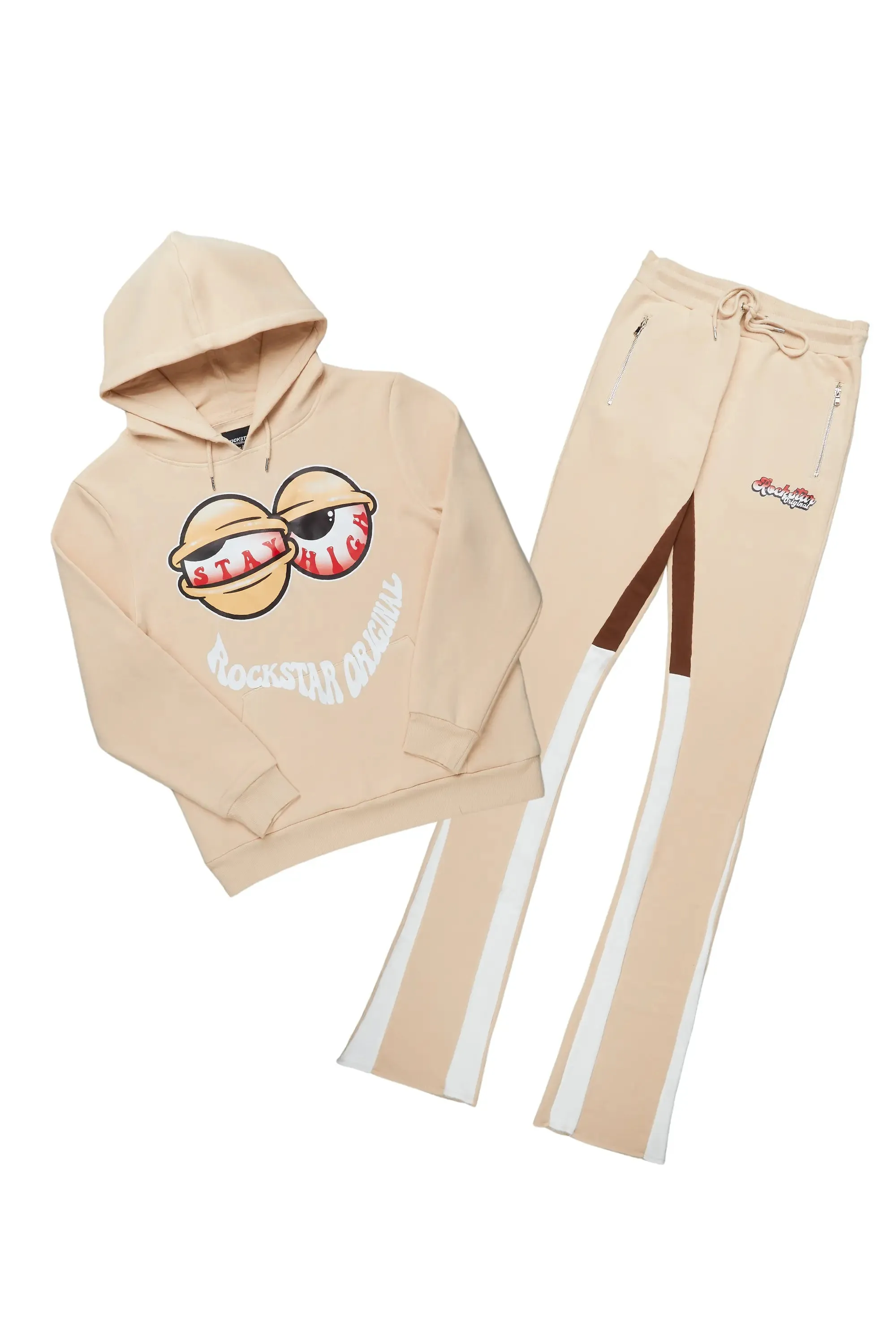 Highya Beige Super Stacked Flare Track Set sold by Rockstar Original product image thumbnail 2