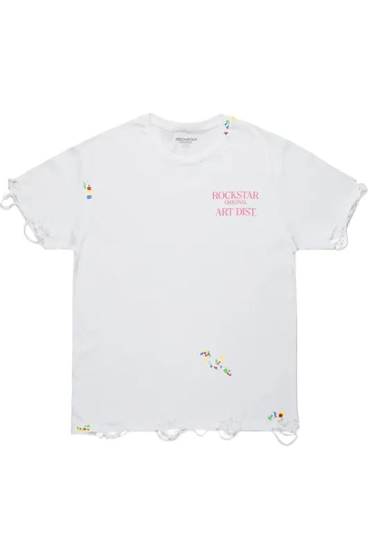 Vintage Can't Be Tamed White/Pink Oversized Tee sold by Rockstar Original