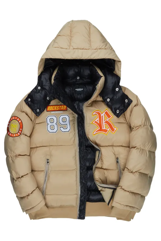 Nassau Beige Puffer Jacket sold by Rockstar Original