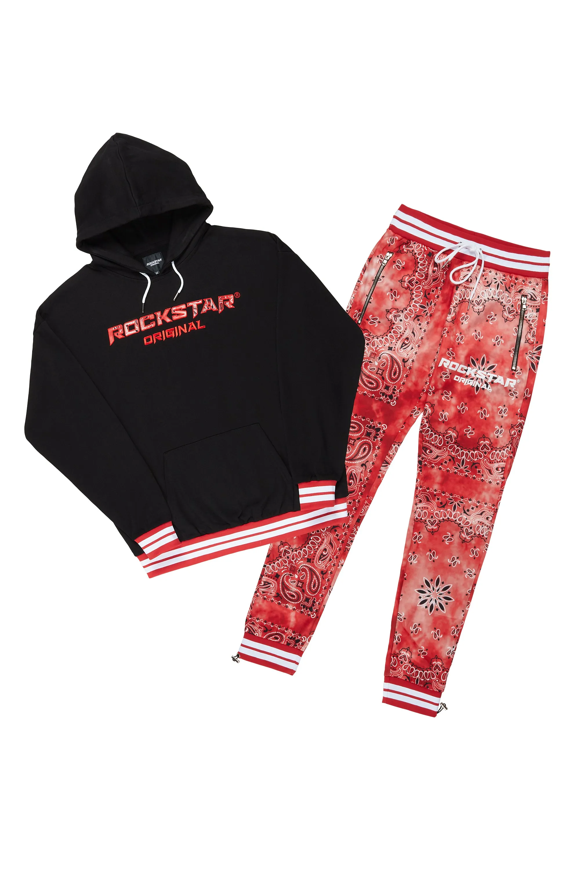 Booker Red Graphic Hoodie Track Set sold by Rockstar Original