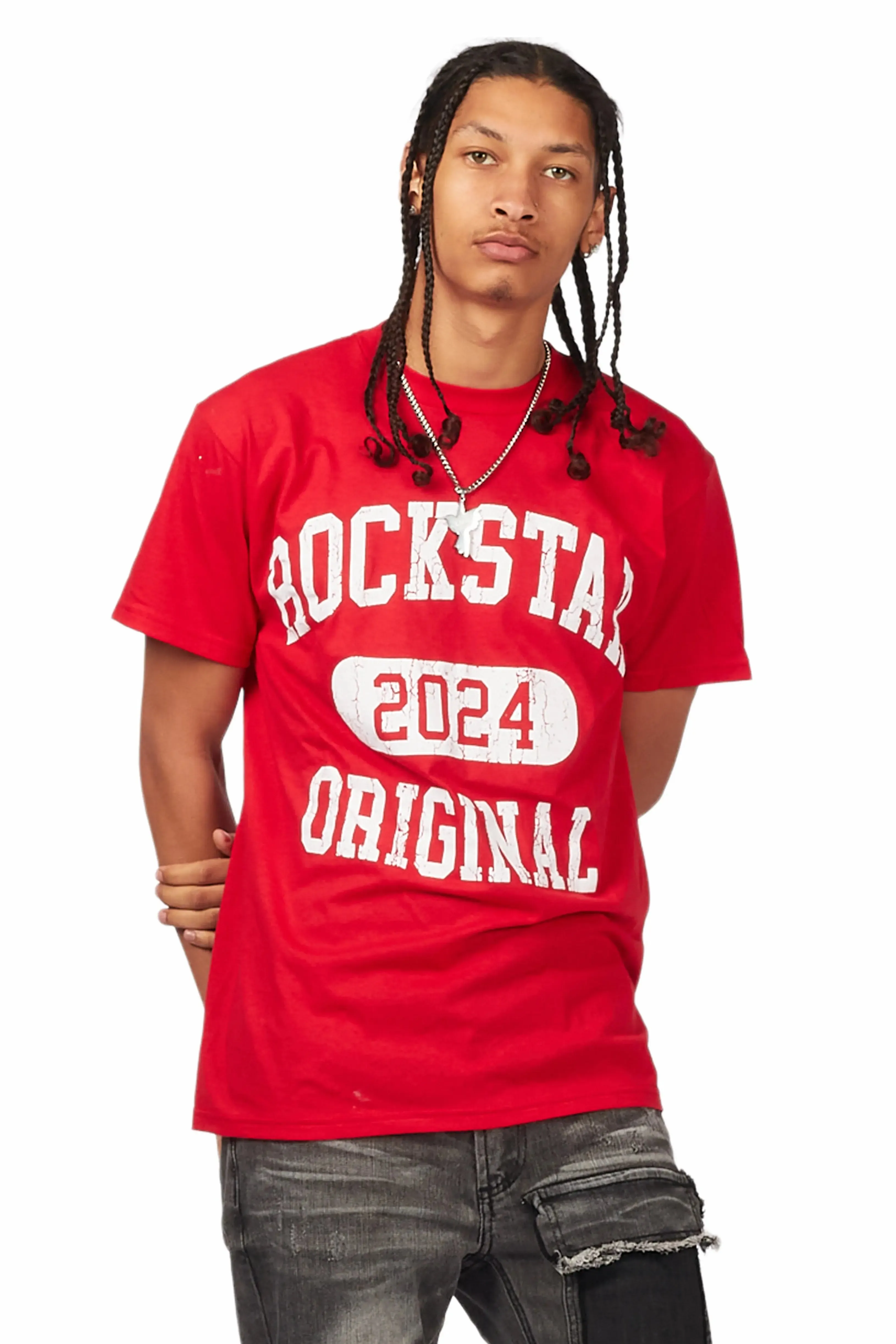 Members Red Graphic T-Shirt sold by Rockstar Original product image thumbnail 3