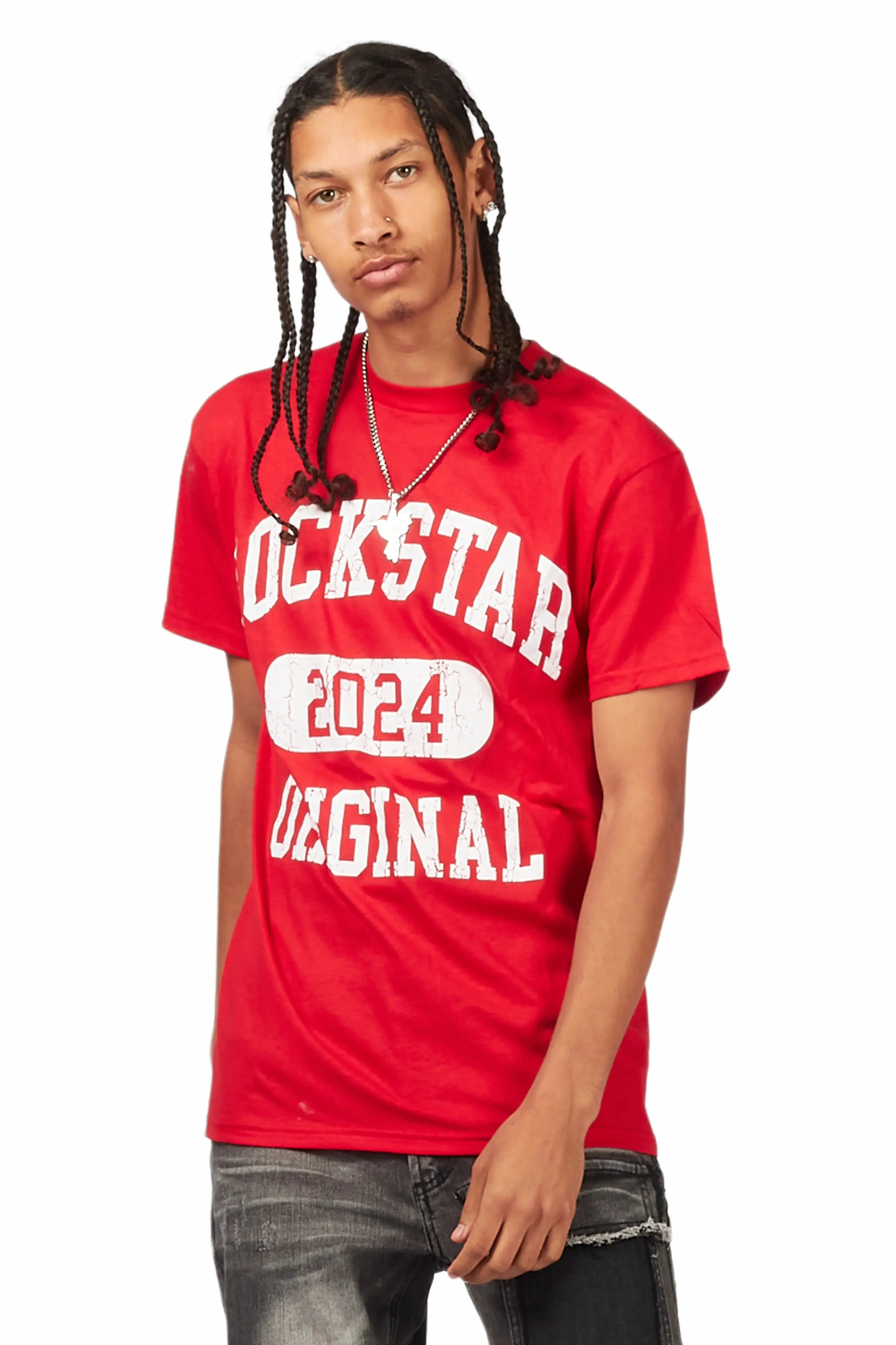 Members Red Graphic T-Shirt sold by Rockstar Original product image thumbnail 2