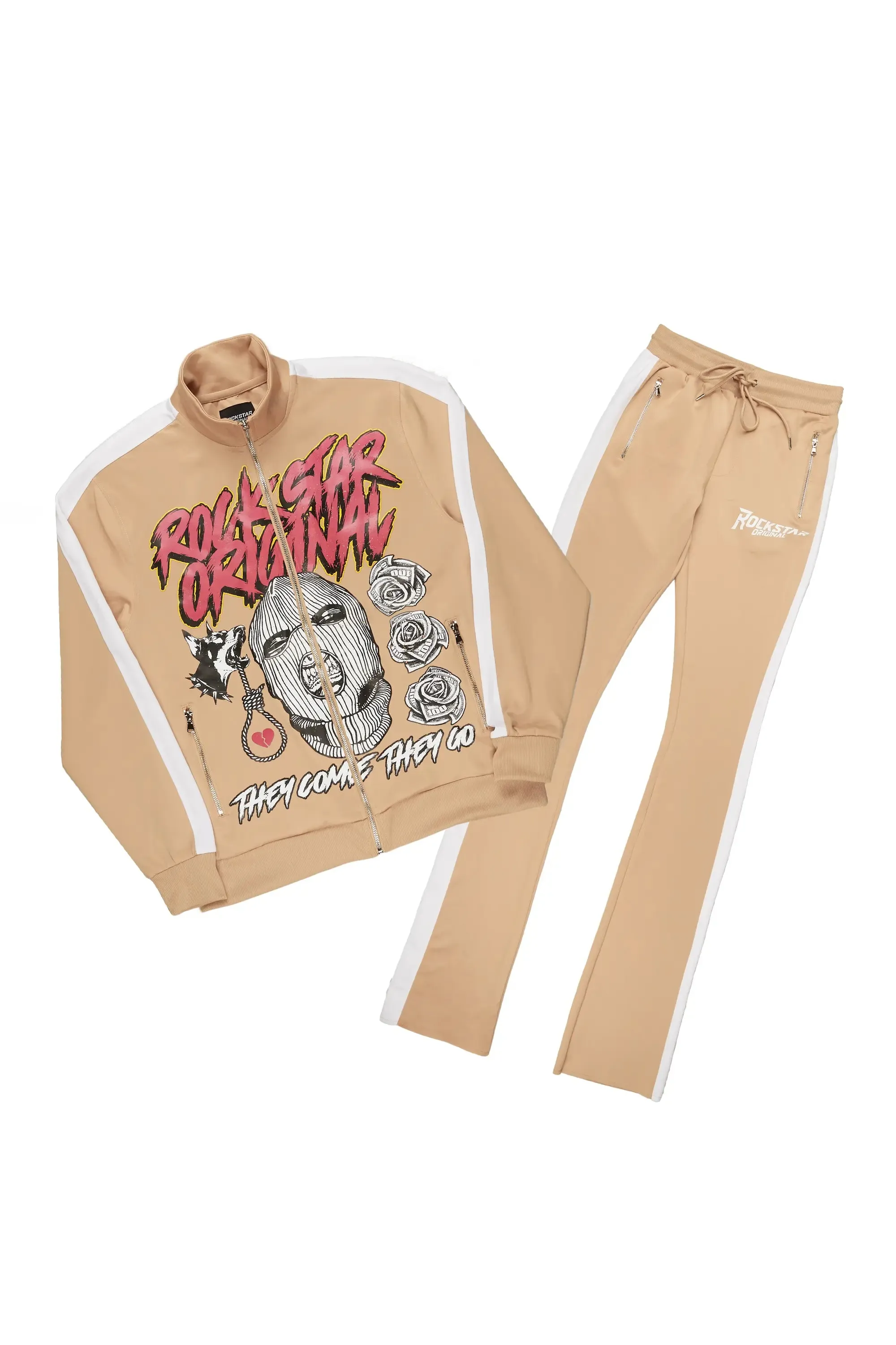 Clava Beige Tricot Super Stacked Track Set sold by Rockstar Original product image thumbnail 2