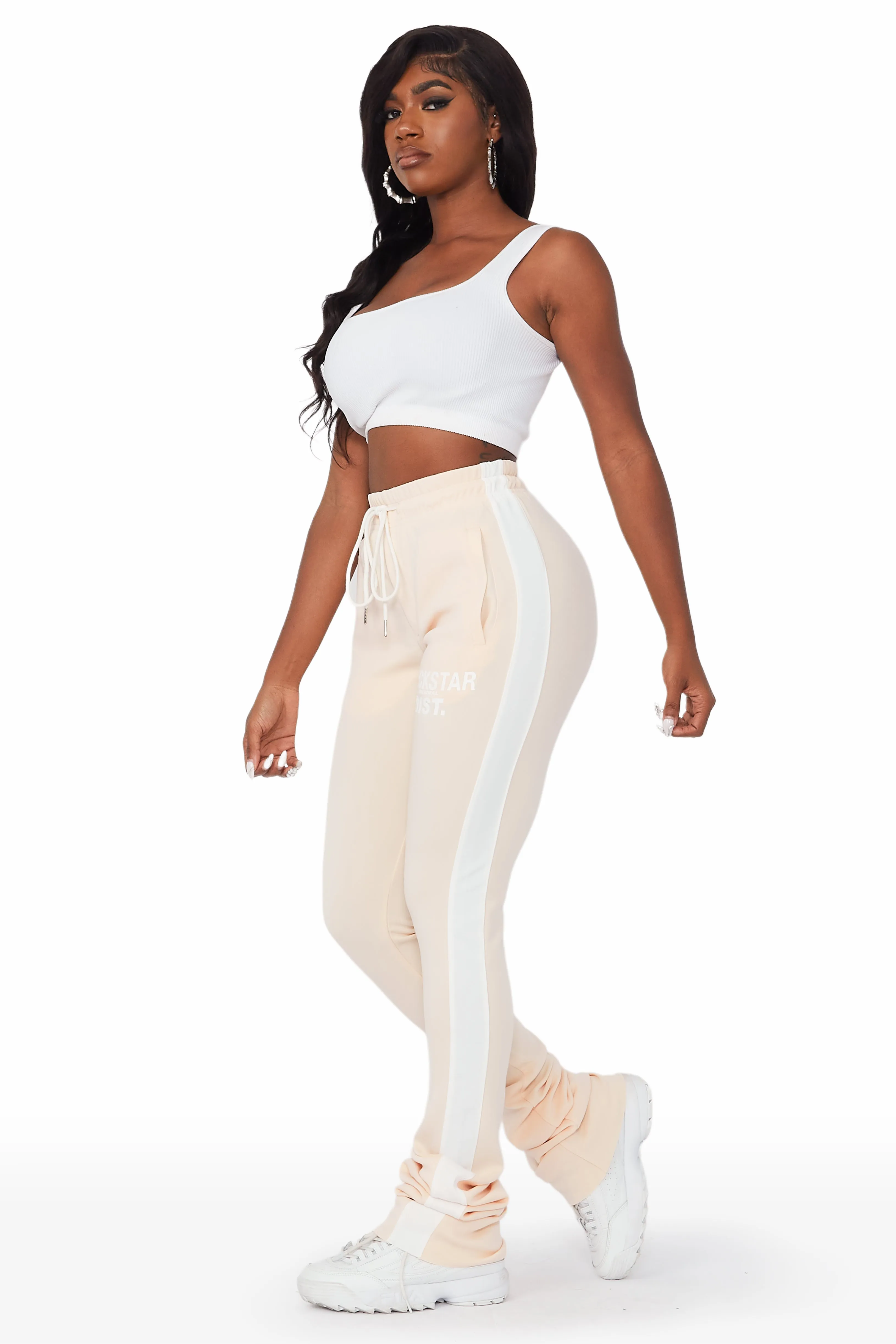 Savannah Beige Super Stacked Track Pant sold by Rockstar Original product image thumbnail 3