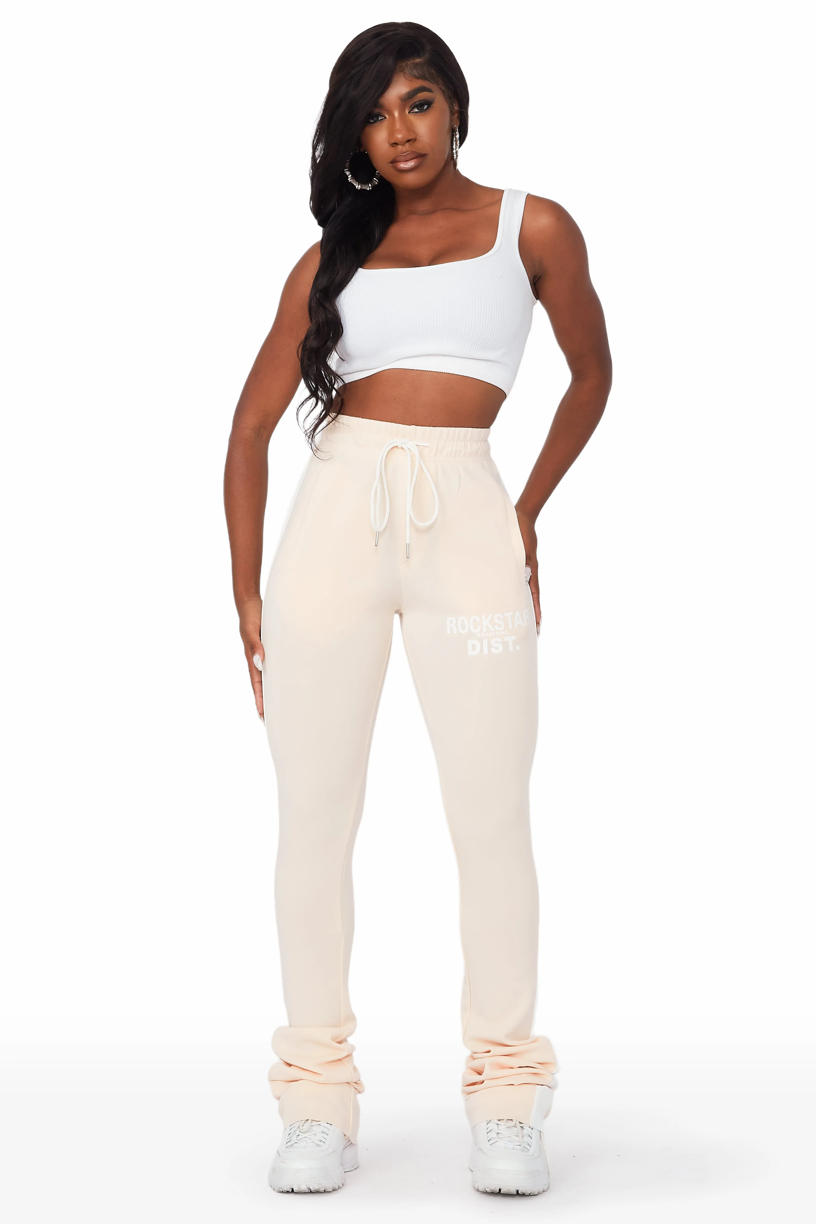 Savannah Beige Super Stacked Track Pant sold by Rockstar Original product image thumbnail 2
