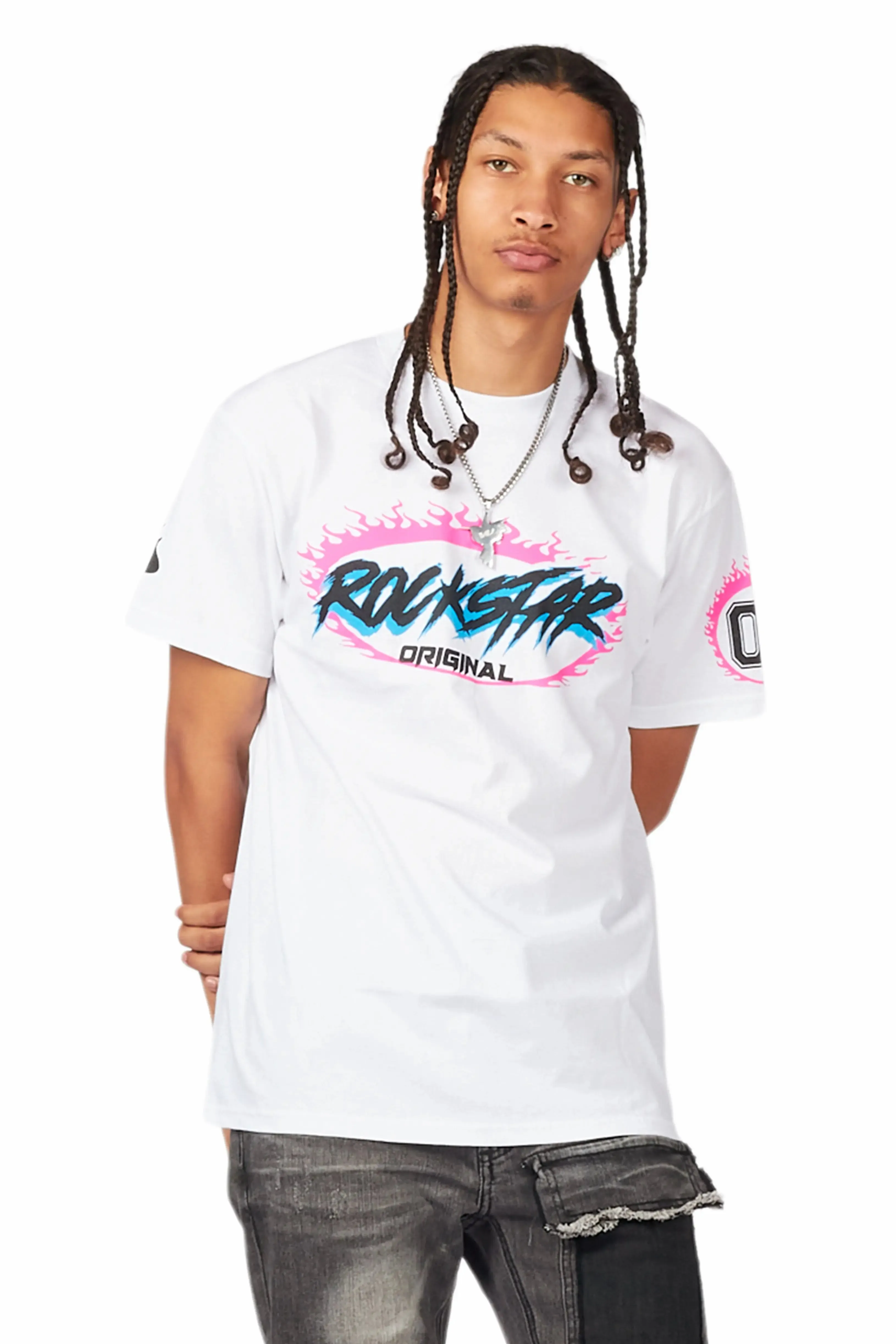 Draven White Graphic T-Shirt sold by Rockstar Original product image thumbnail 2