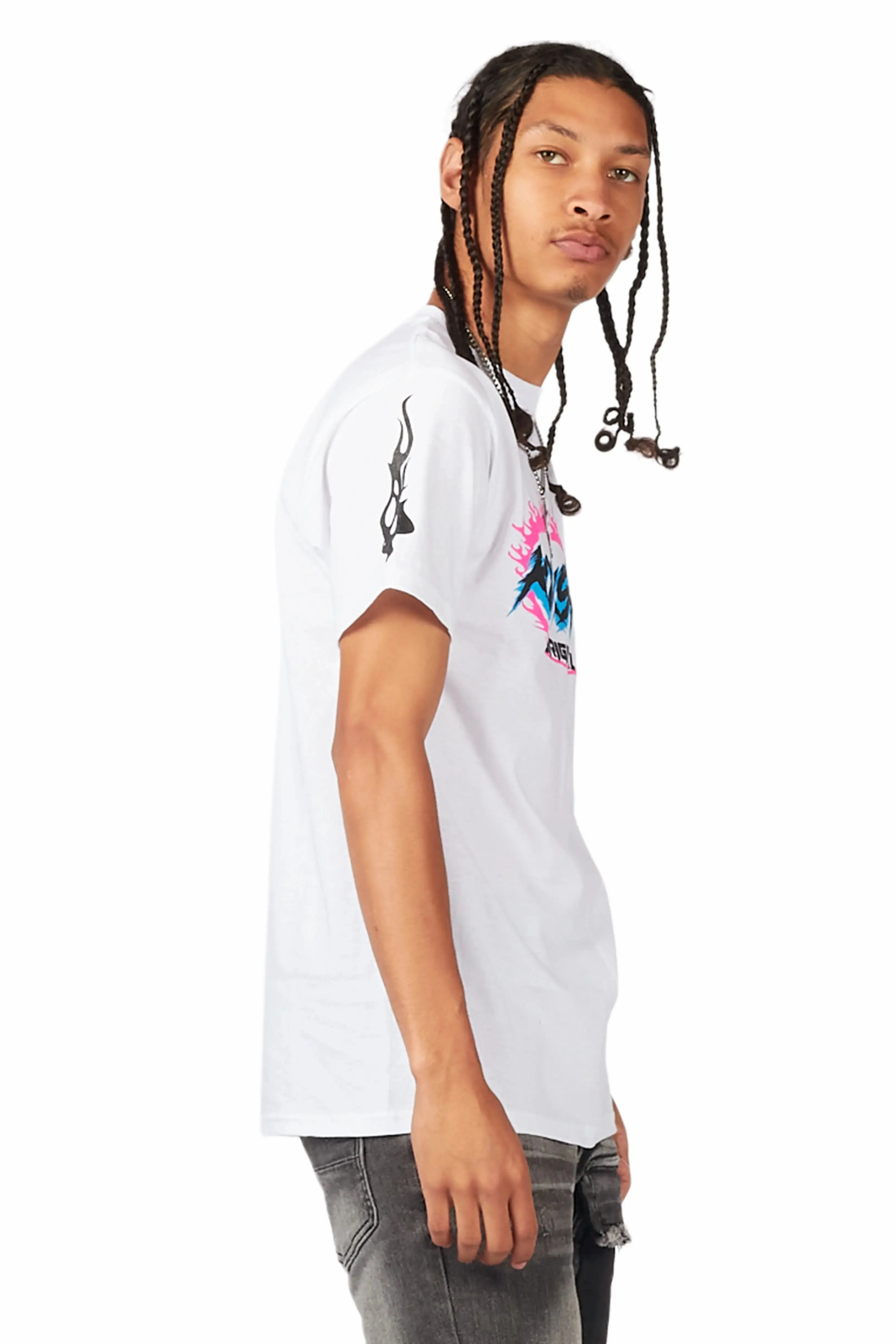 Draven White Graphic T-Shirt sold by Rockstar Original product image thumbnail 3