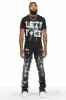 Wasi Black Painter Stacked Flare Jean sold by Rockstar Original