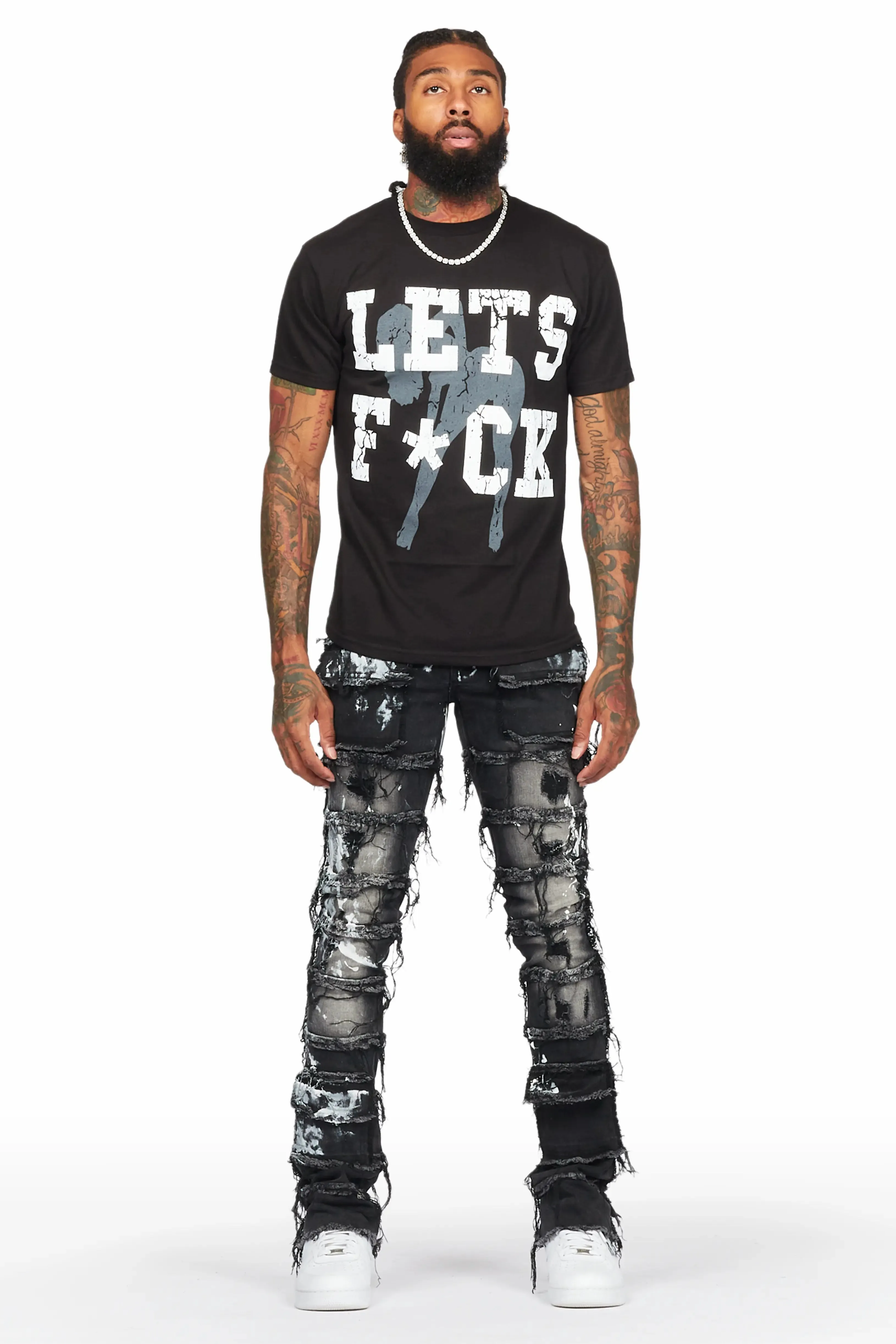 Wasi Black Painter Stacked Flare Jean sold by Rockstar Original product image thumbnail 3