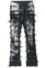 Wasi Black Painter Stacked Flare Jean sold by Rockstar Original