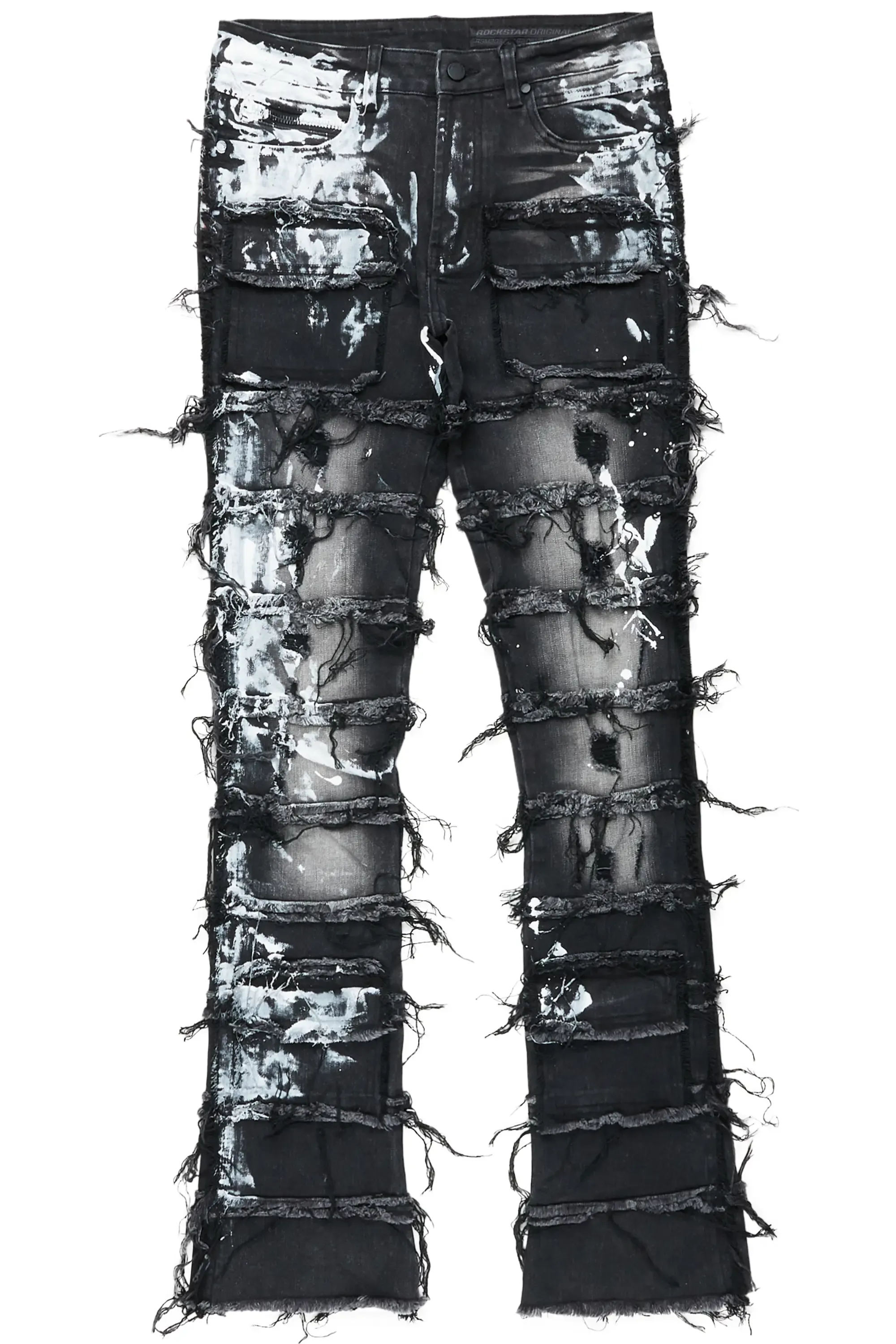 Wasi Black Painter Stacked Flare Jean sold by Rockstar Original product image thumbnail 2