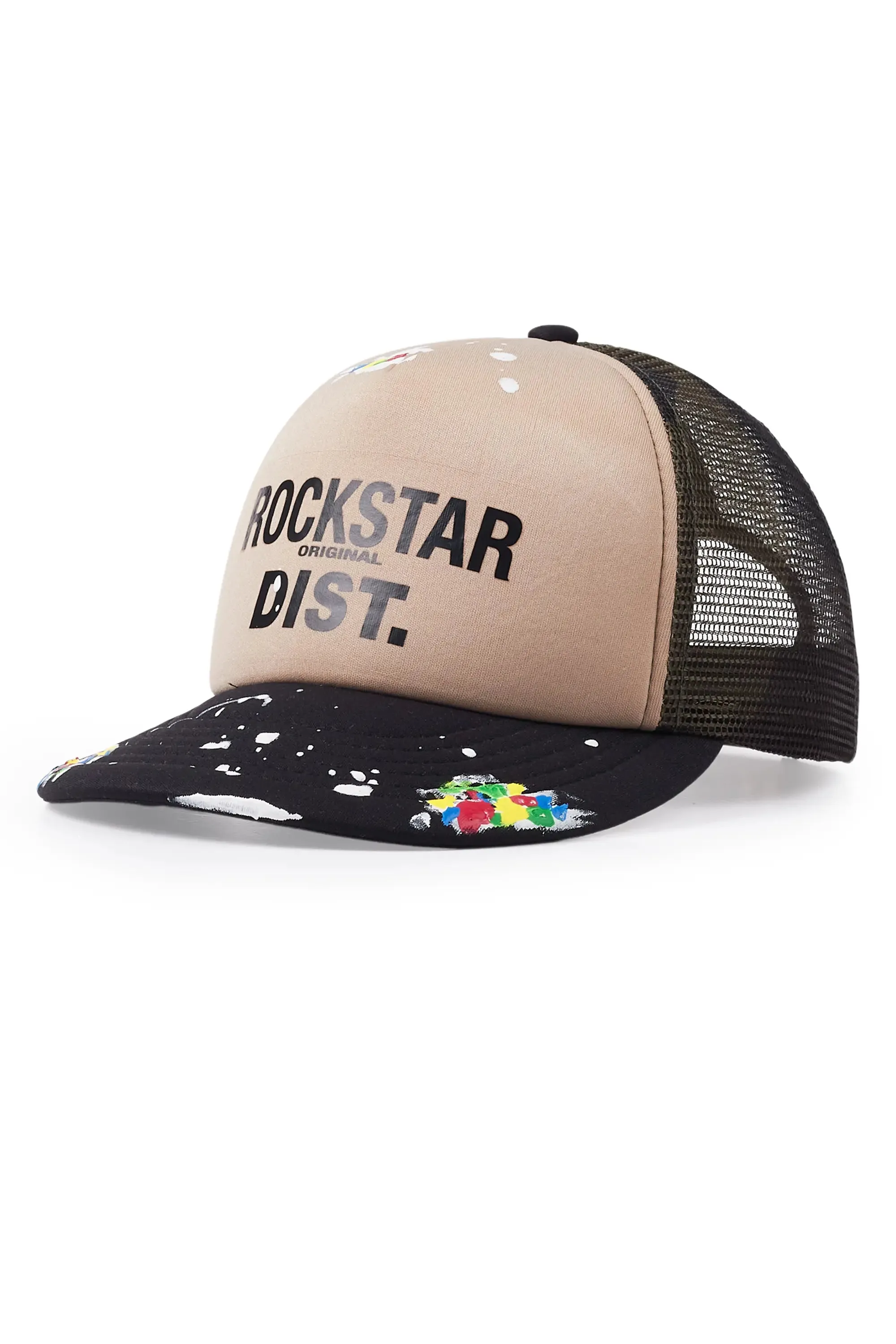 Neptune Beige/Camo Trucker Hat sold by Rockstar Original product image thumbnail 2