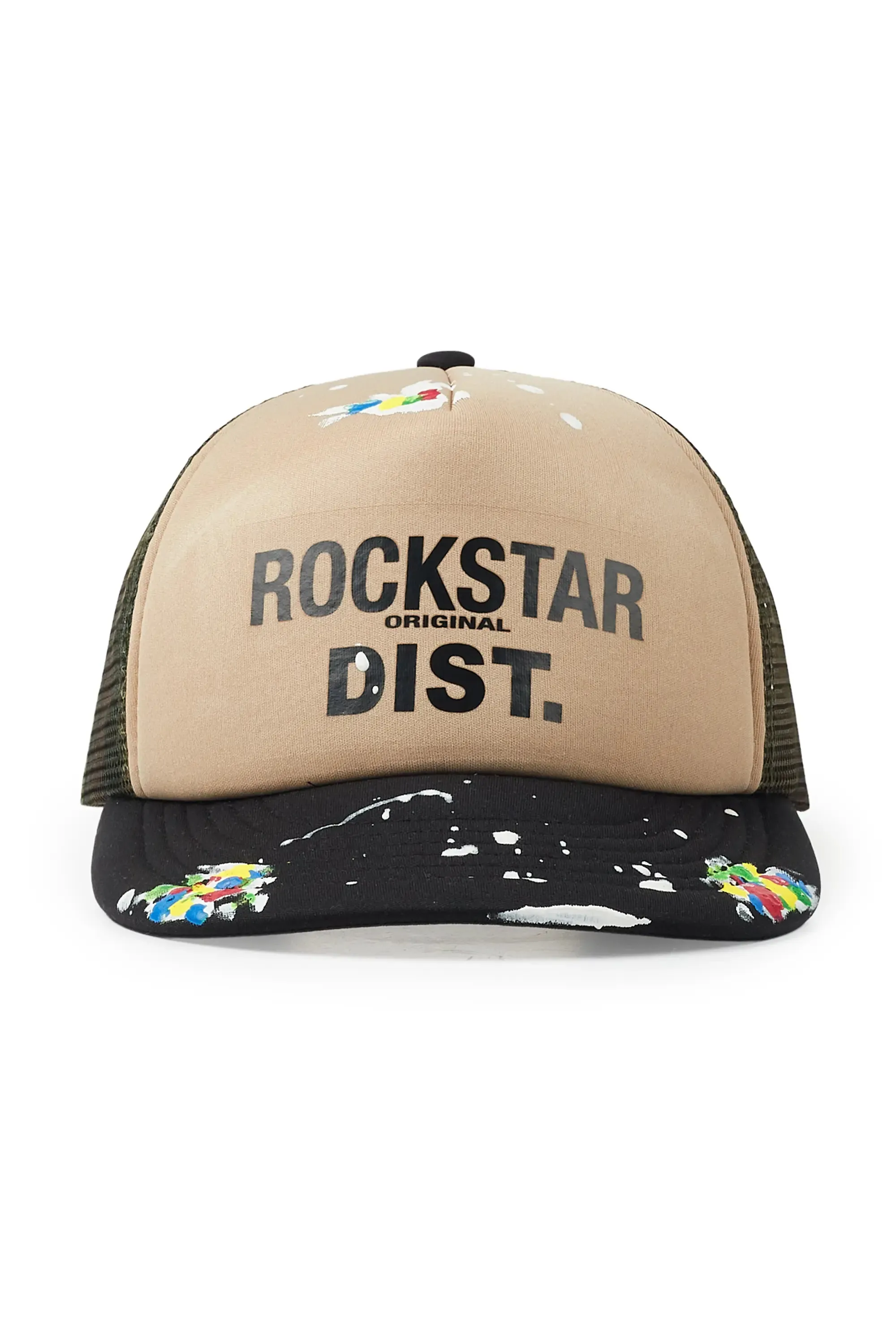 Neptune Beige/Camo Trucker Hat sold by Rockstar Original