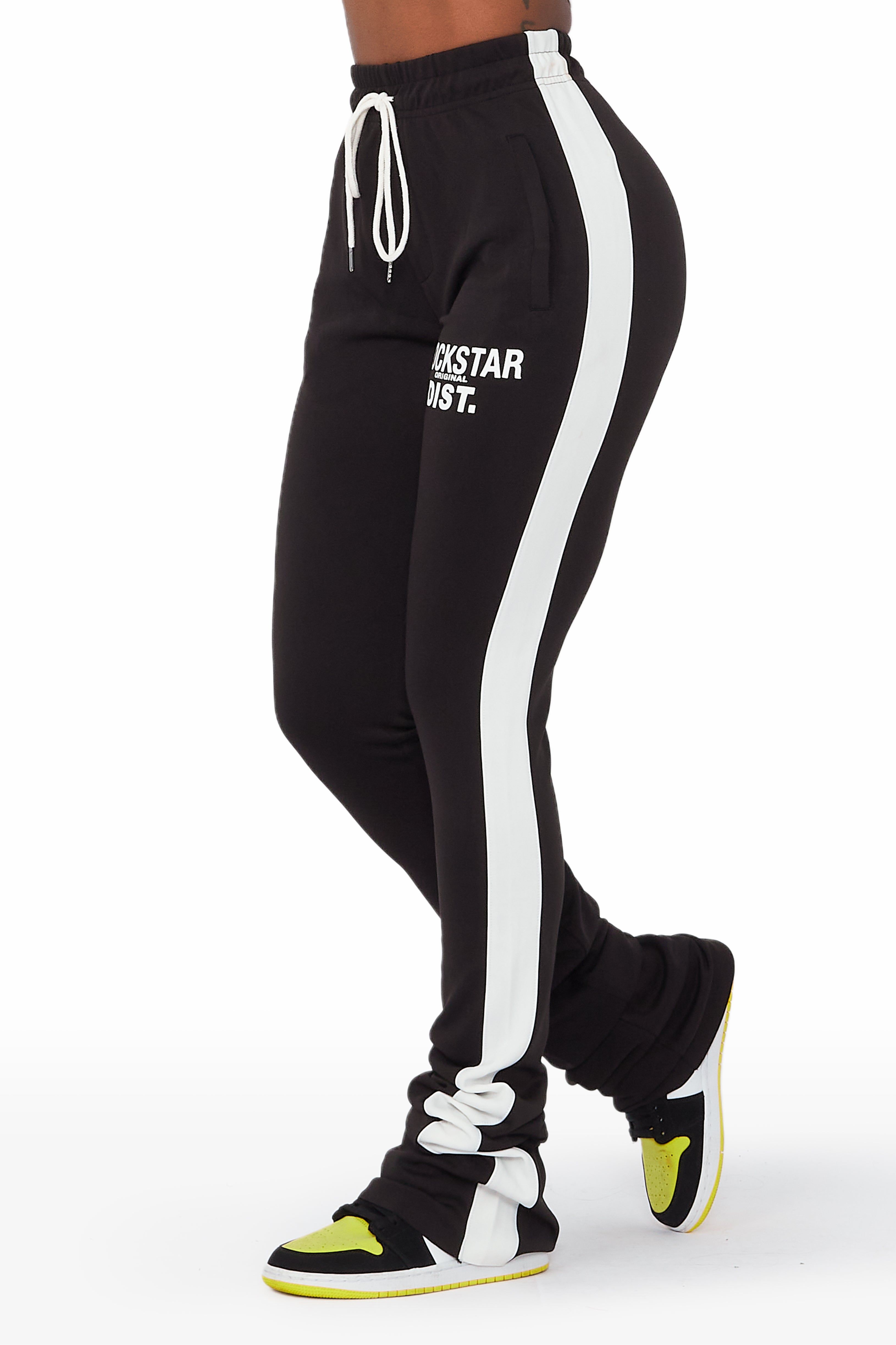 Savannah Black Super Stacked Track Pant sold by Rockstar Original