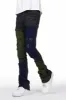 Destry Black Patchwork Stacked Flare Jean sold by Rockstar Original