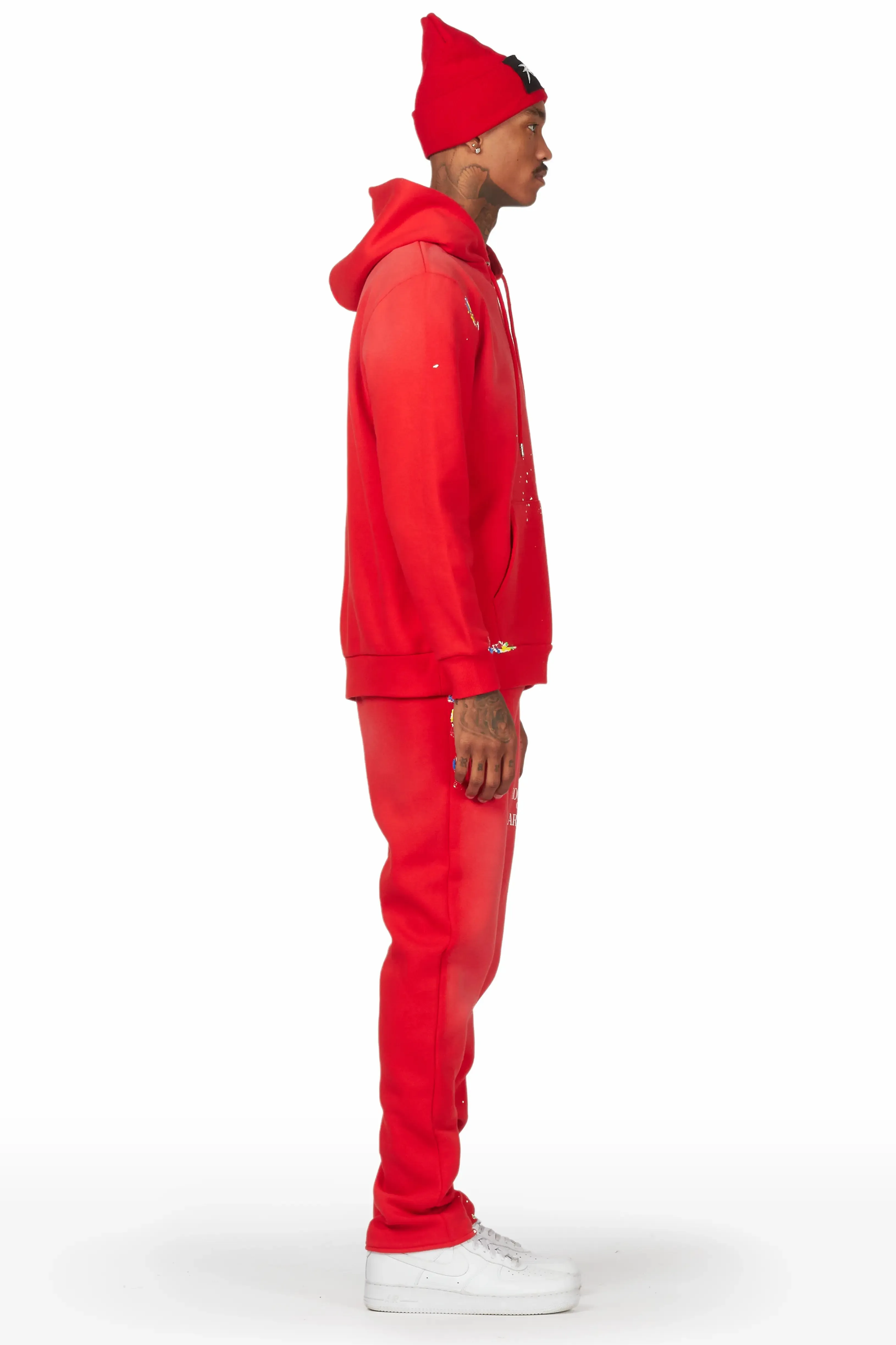 Rockstar Art Dist. Red Hoodie Slim Fit Pant Set sold by Rockstar Original product image thumbnail 3