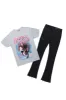 Obern Grey T-Shirt & Sarg Black Stacked Flare Jean Bundle sold by Rockstar Original