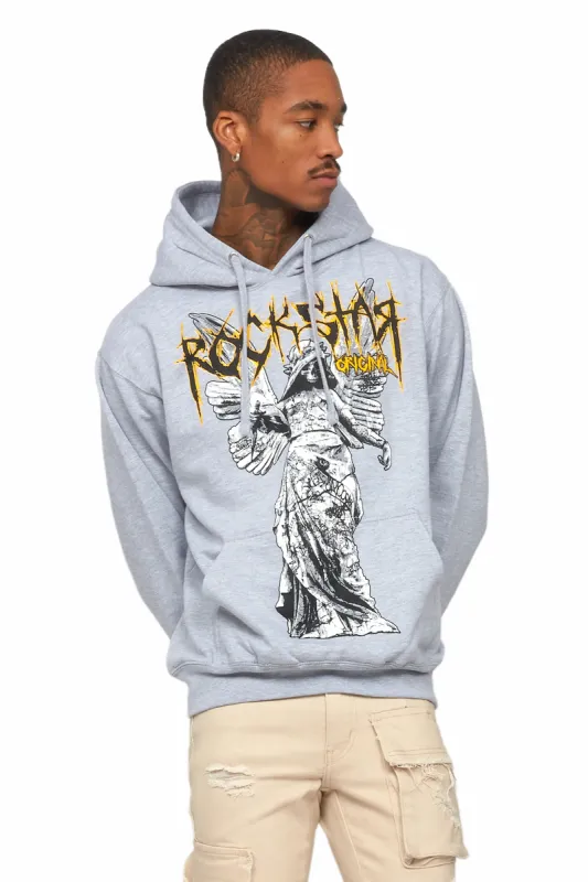 Mathias Heather Grey Graphic Hoodie sold by Rockstar Original