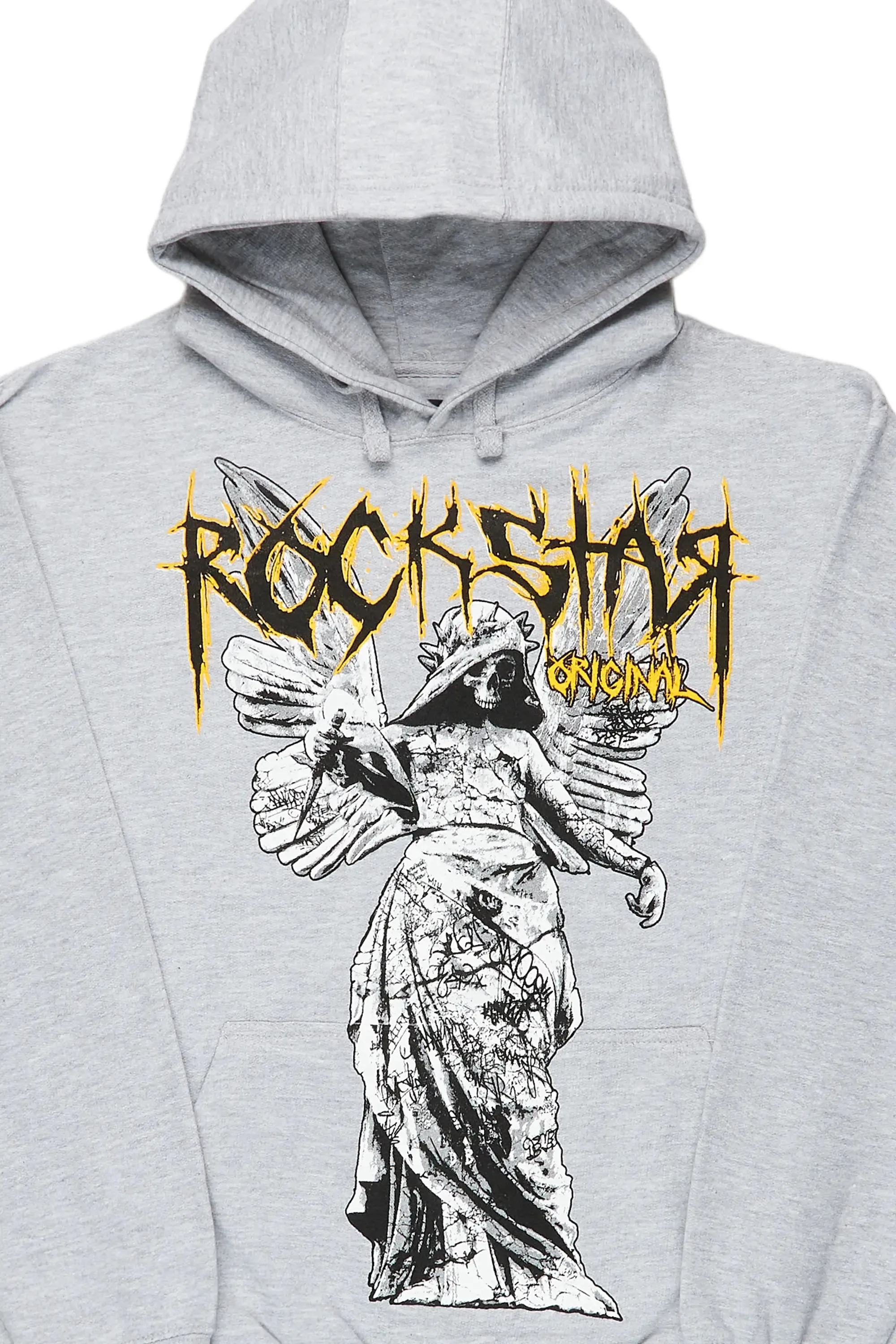 Mathias Heather Grey Graphic Hoodie sold by Rockstar Original product image thumbnail 4