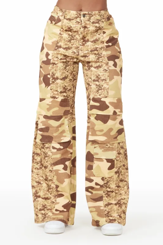 Nikki Camo Wide Leg Jean sold by Rockstar Original