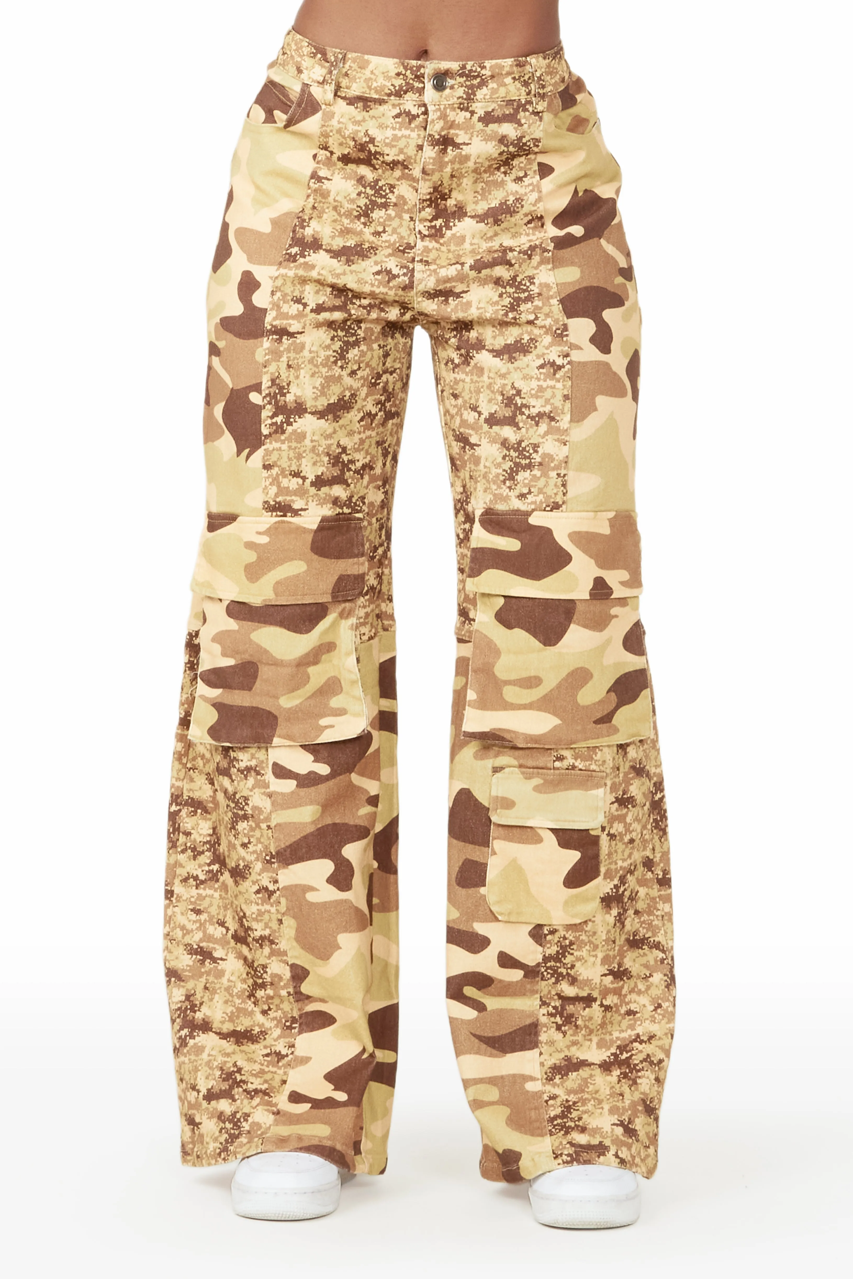Nikki Camo Wide Leg Jean sold by Rockstar Original