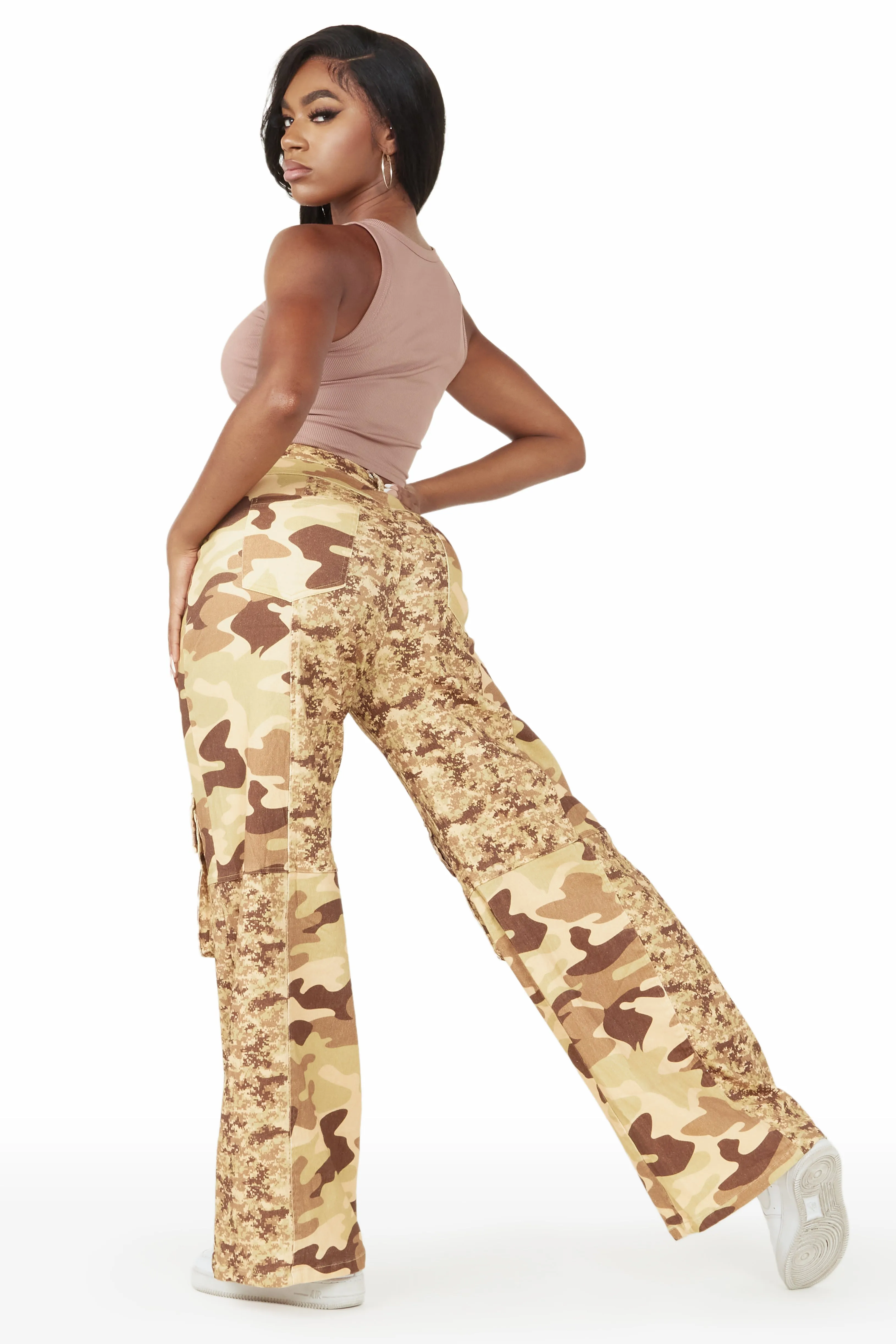 Nikki Camo Wide Leg Jean sold by Rockstar Original product image thumbnail 3