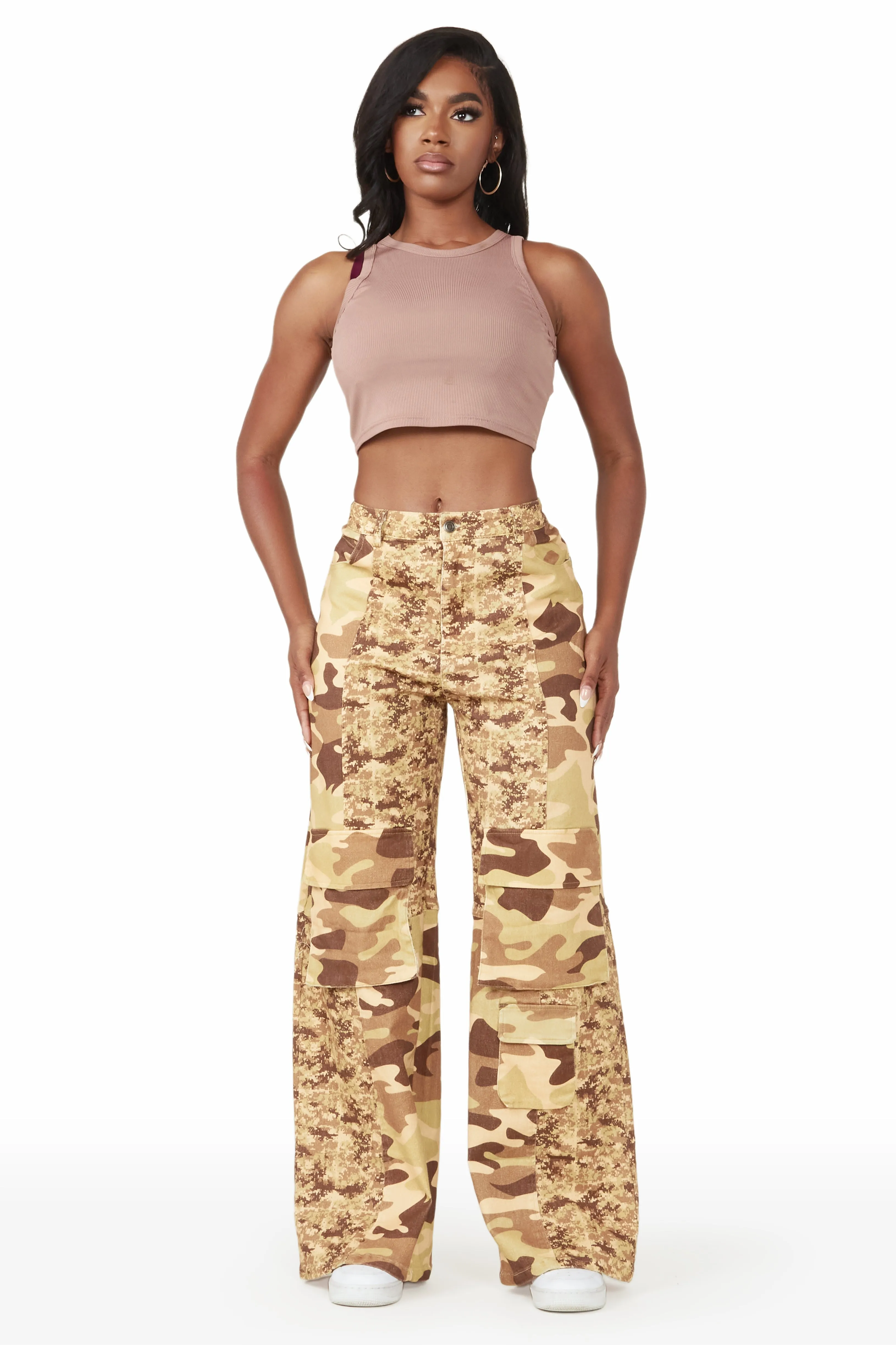 Nikki Camo Wide Leg Jean sold by Rockstar Original product image thumbnail 4