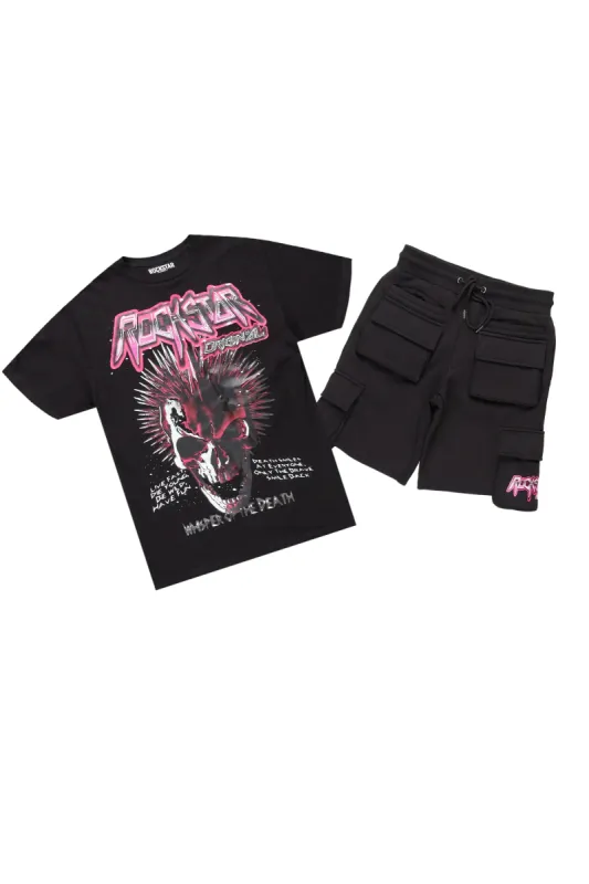 Obern Black T-Shirt Short Set made by Rockstar Original