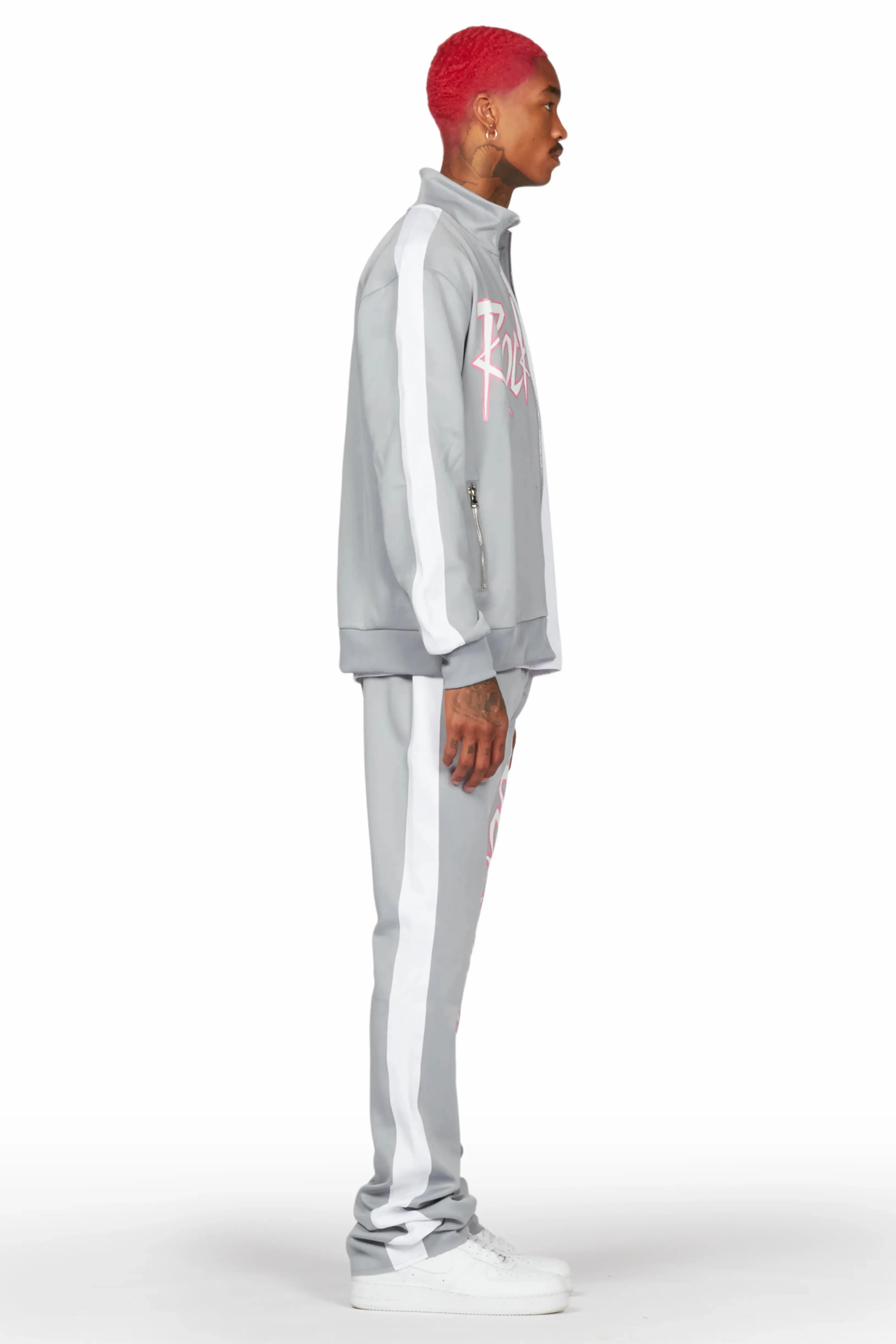 Kalibre Grey Tricot Super Stacked Track Set sold by Rockstar Original product image thumbnail 4