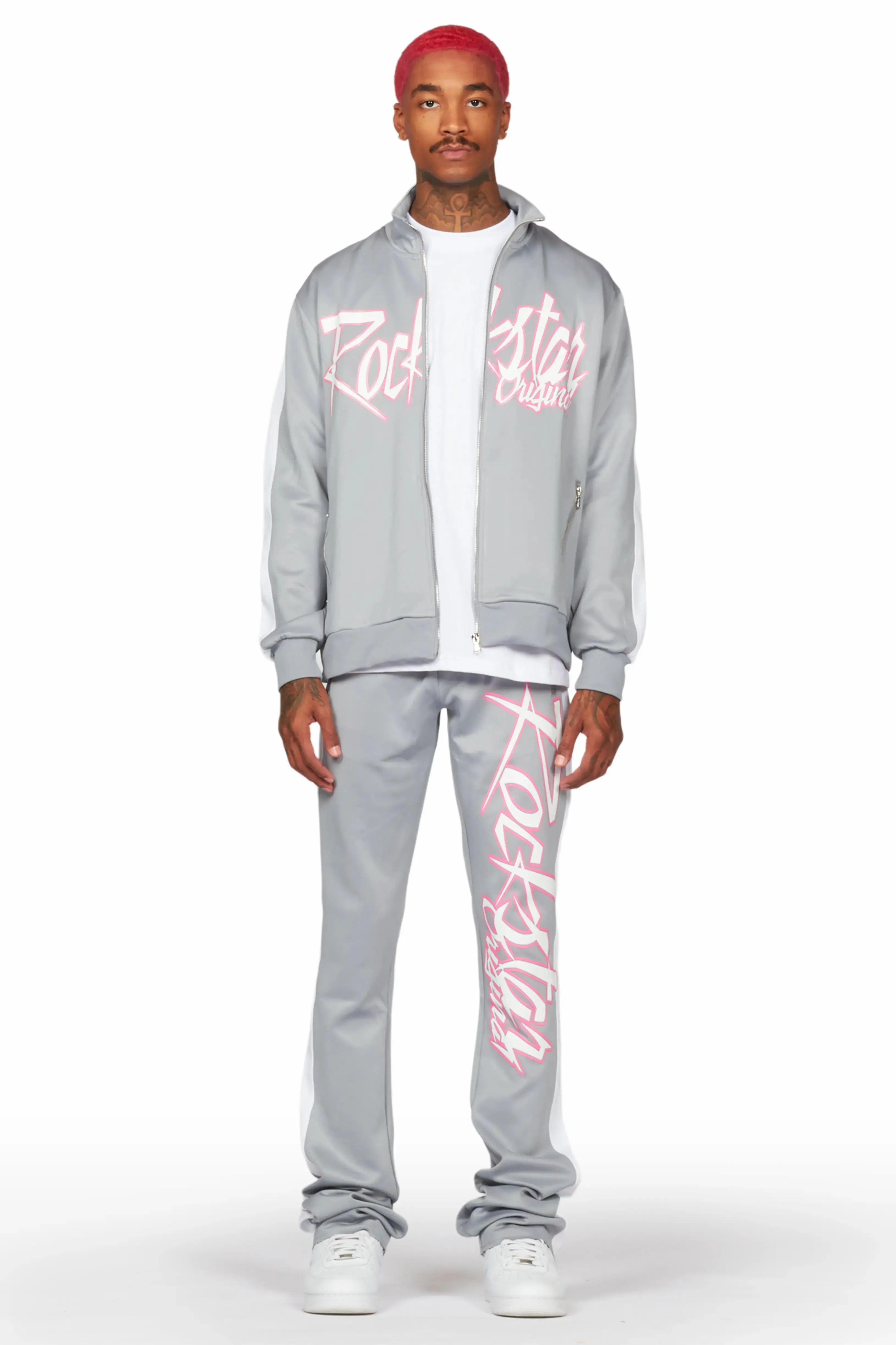 Kalibre Grey Tricot Super Stacked Track Set sold by Rockstar Original product image thumbnail 3