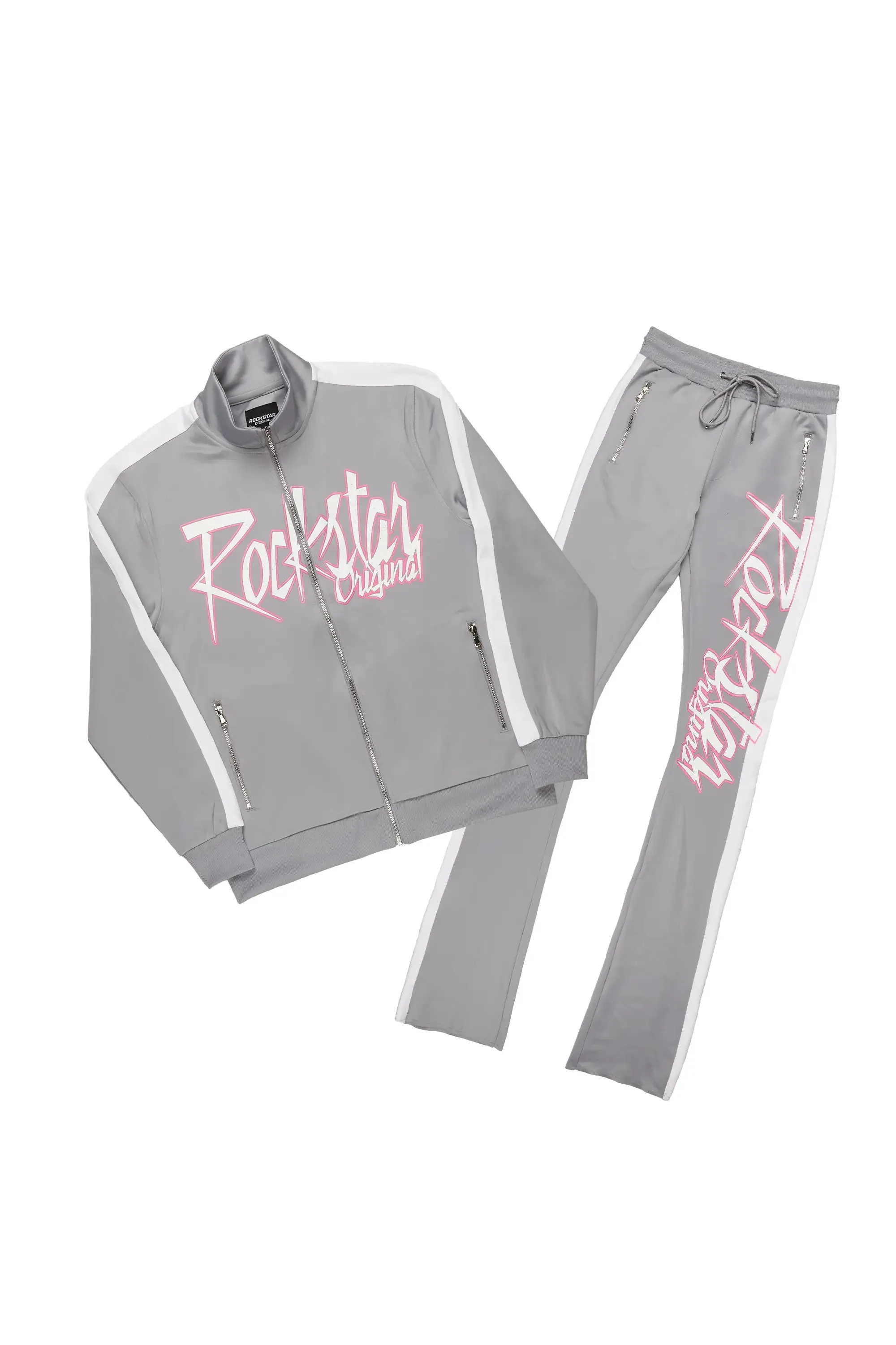 Kalibre Grey Tricot Super Stacked Track Set sold by Rockstar Original product image thumbnail 2