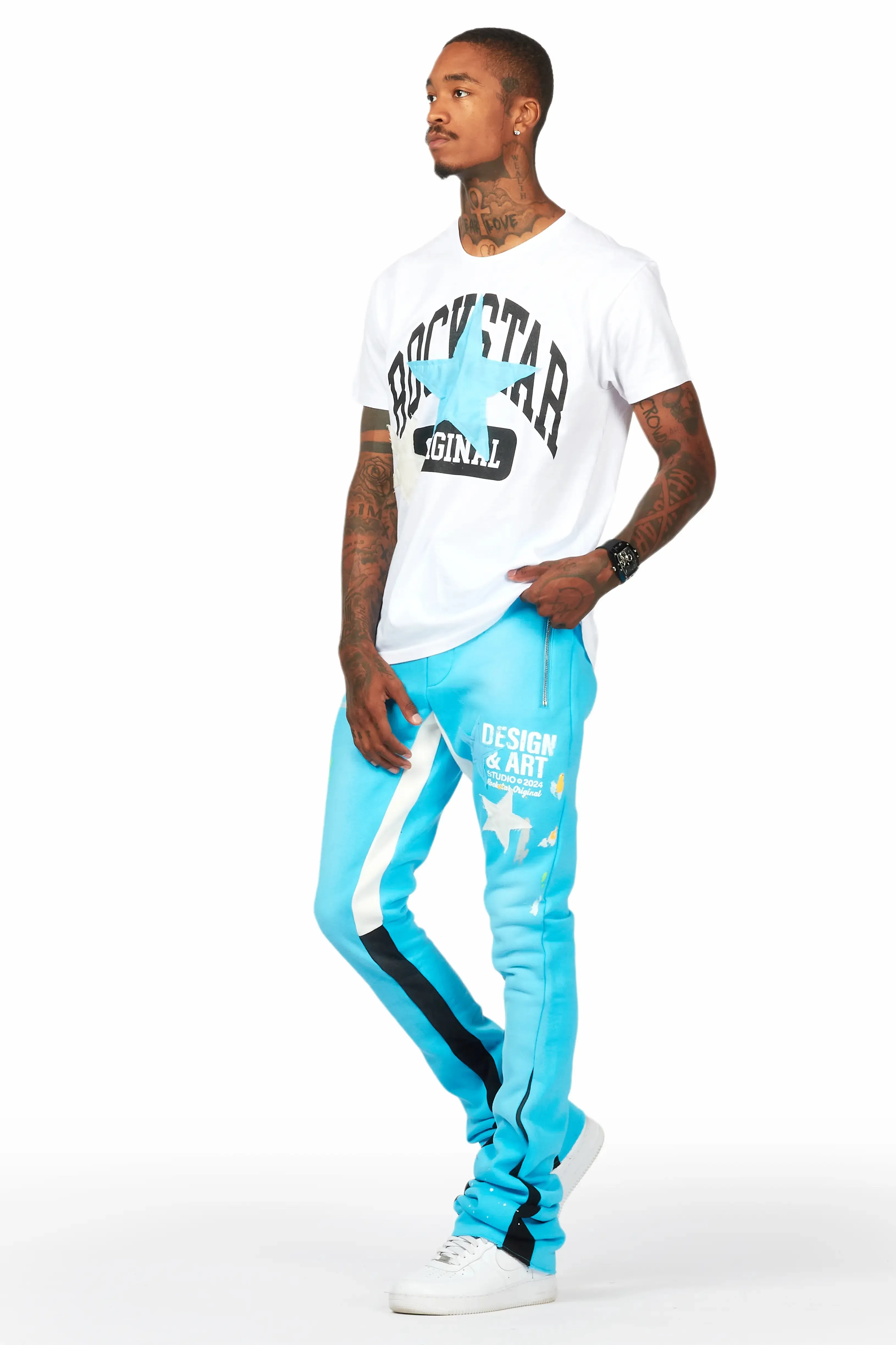 Mallor Blue T-Shirt/Super Stacked Track Set sold by Rockstar Original product image thumbnail 5