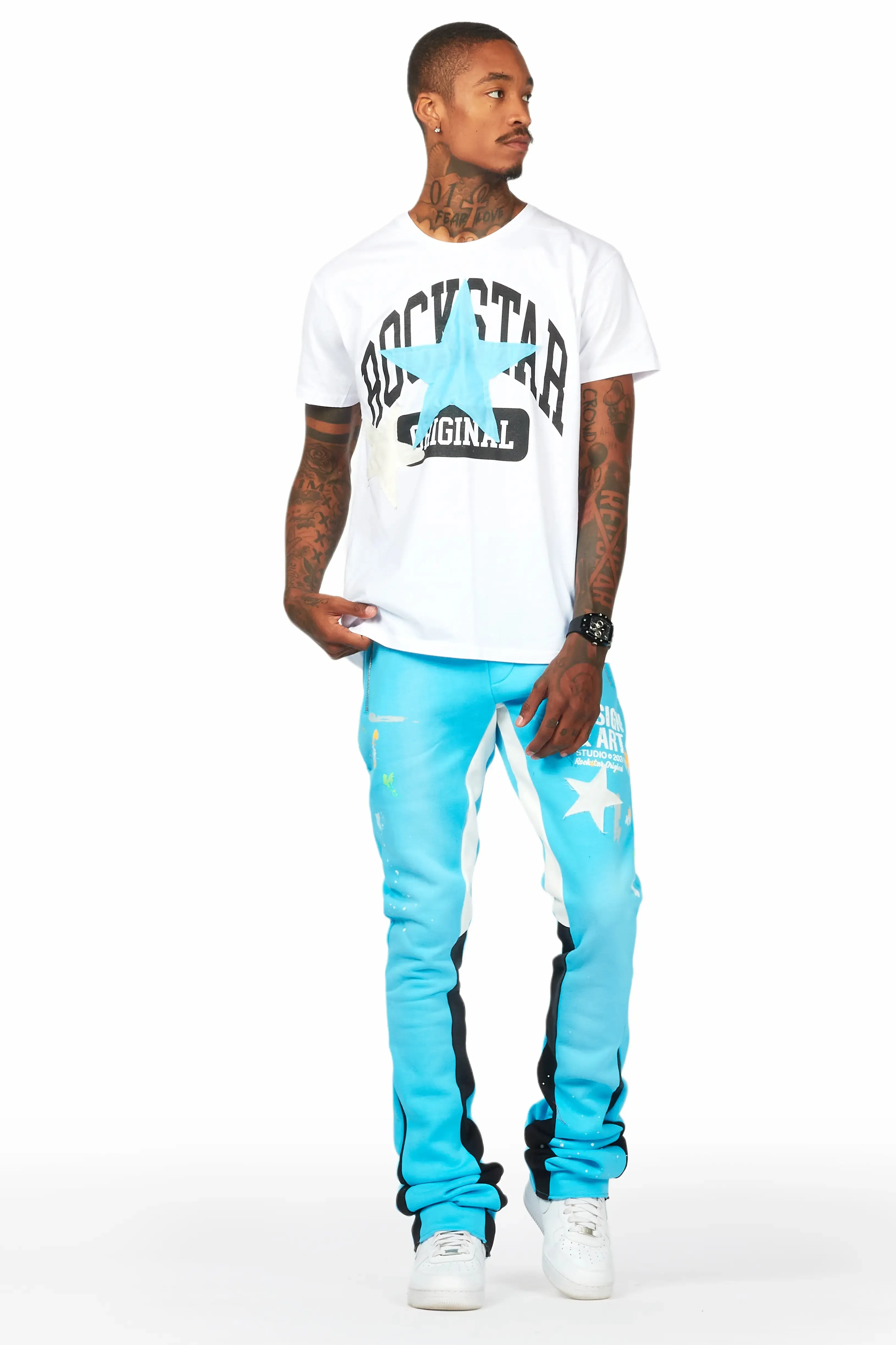 Mallor Blue T-Shirt/Super Stacked Track Set sold by Rockstar Original product image thumbnail 2
