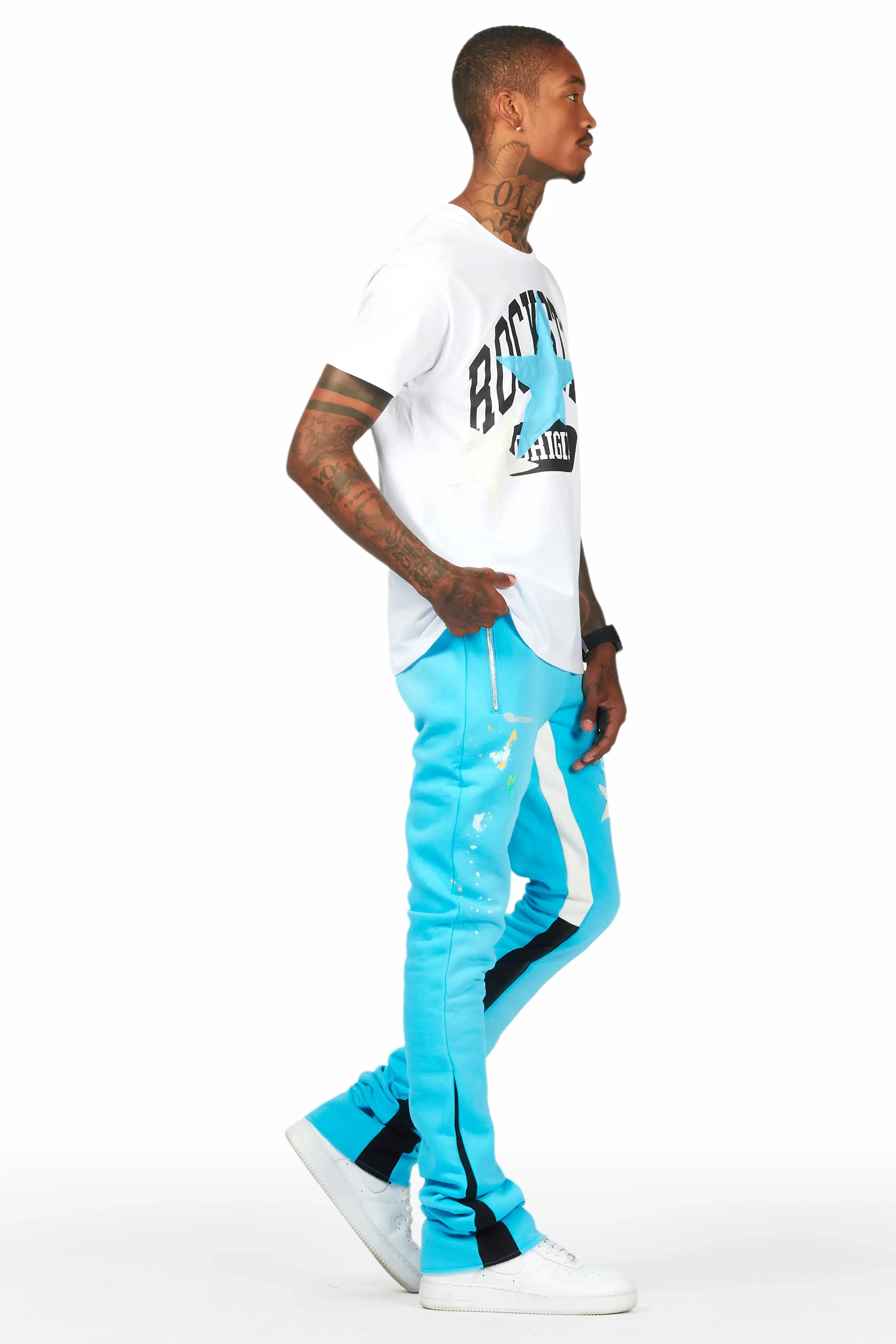 Mallor Blue T-Shirt/Super Stacked Track Set sold by Rockstar Original product image thumbnail 3