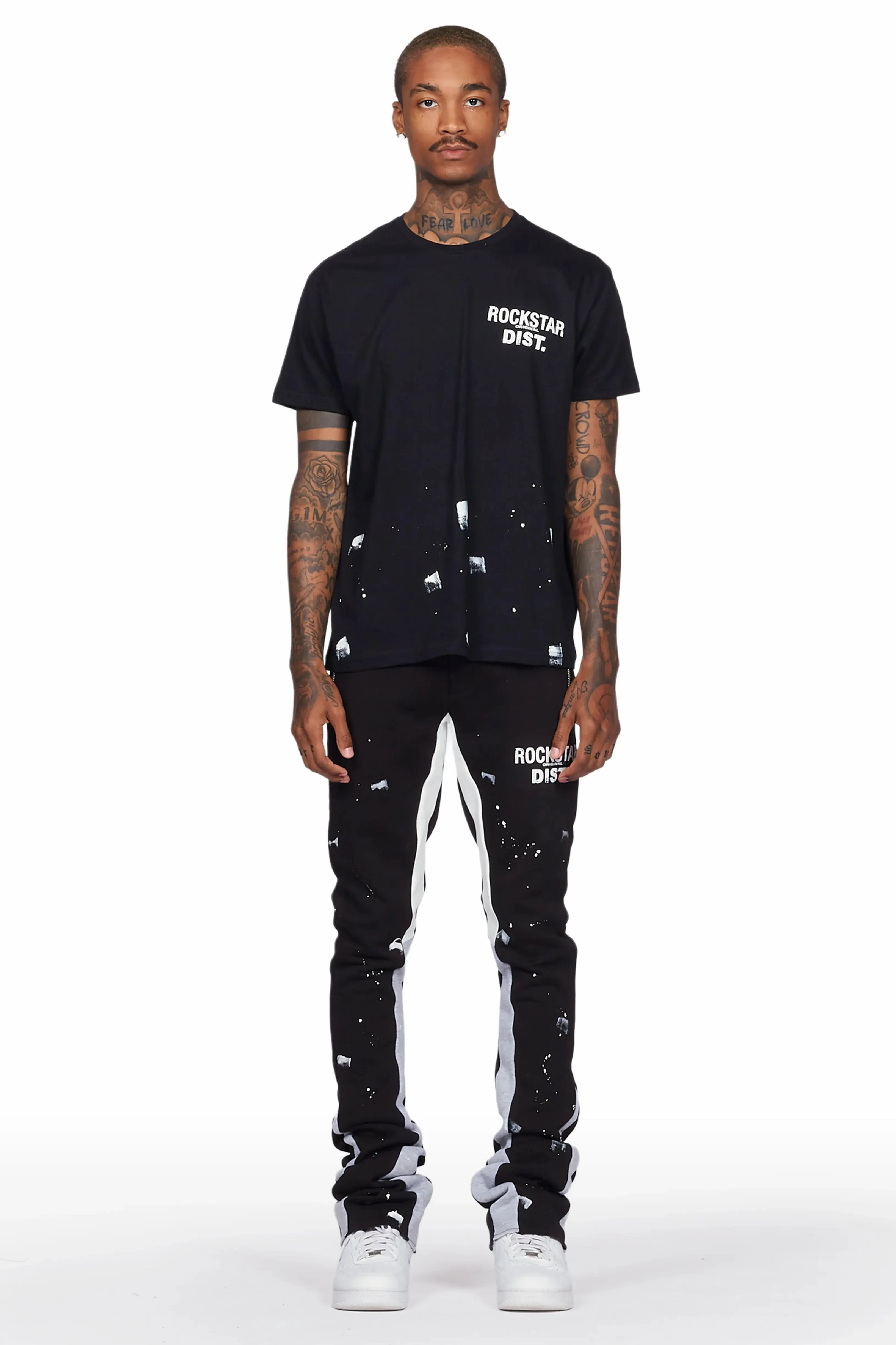 Raffer Black T-Shirt Super Stacked Flare Track Set sold by Rockstar Original product image thumbnail 2