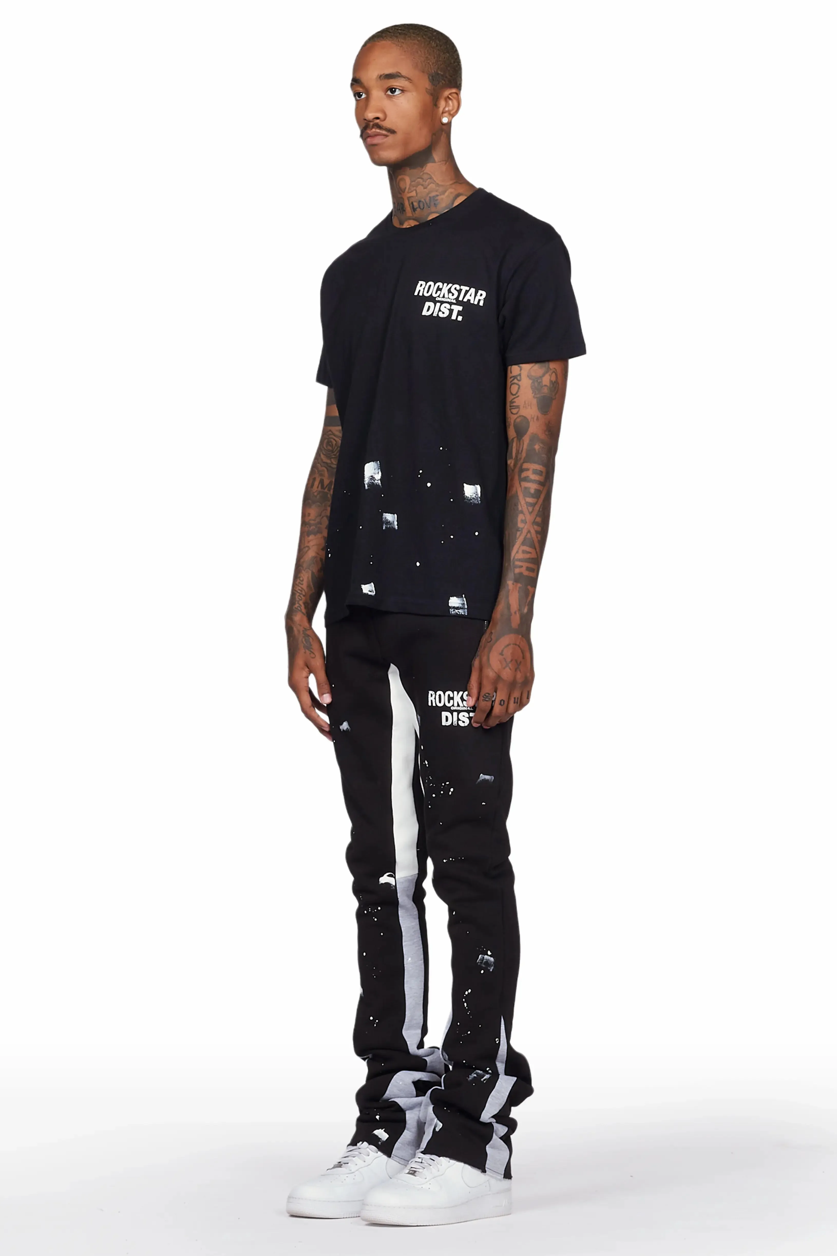 Raffer Black T-Shirt Super Stacked Flare Track Set sold by Rockstar Original product image thumbnail 5