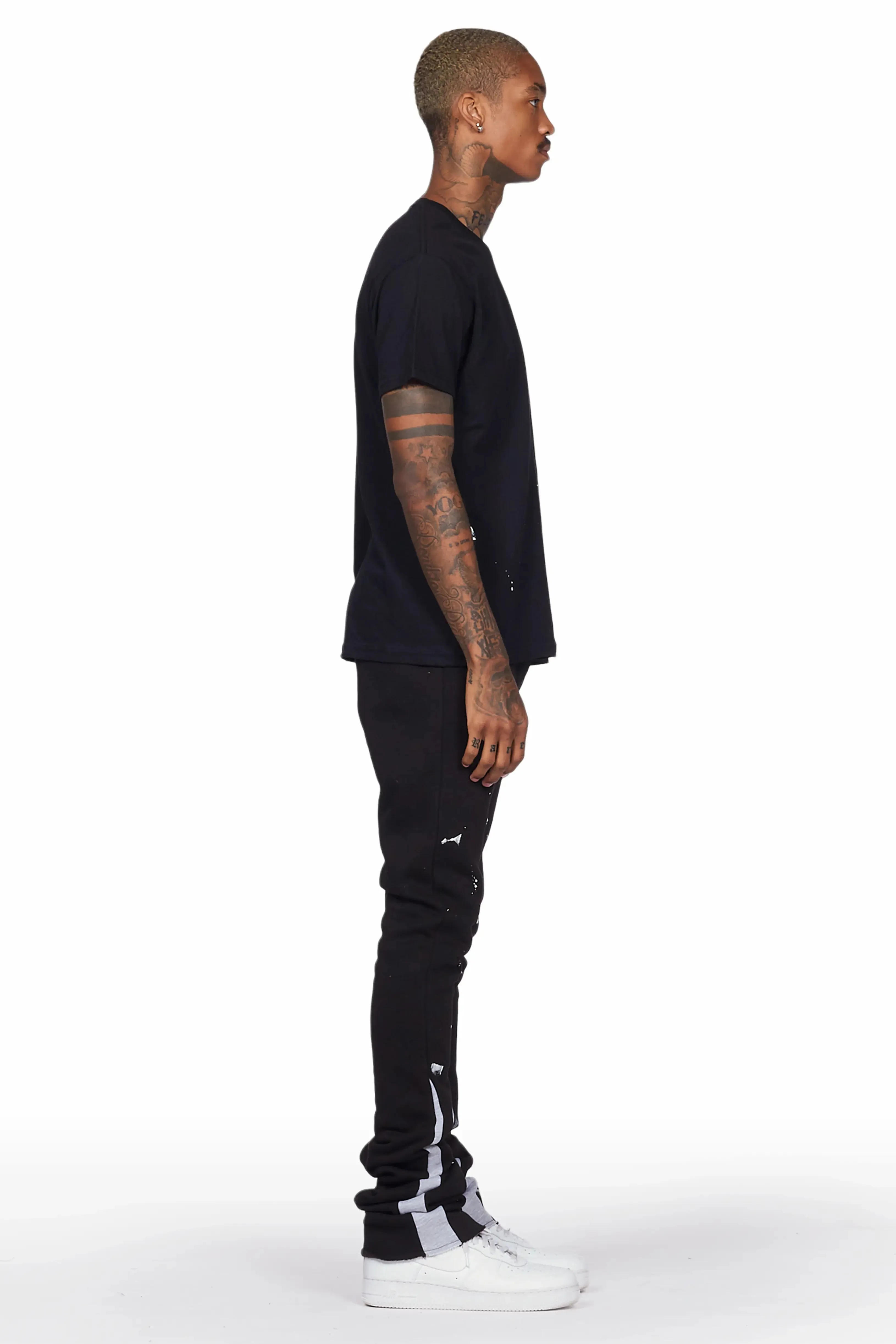 Raffer Black T-Shirt Super Stacked Flare Track Set sold by Rockstar Original product image thumbnail 3