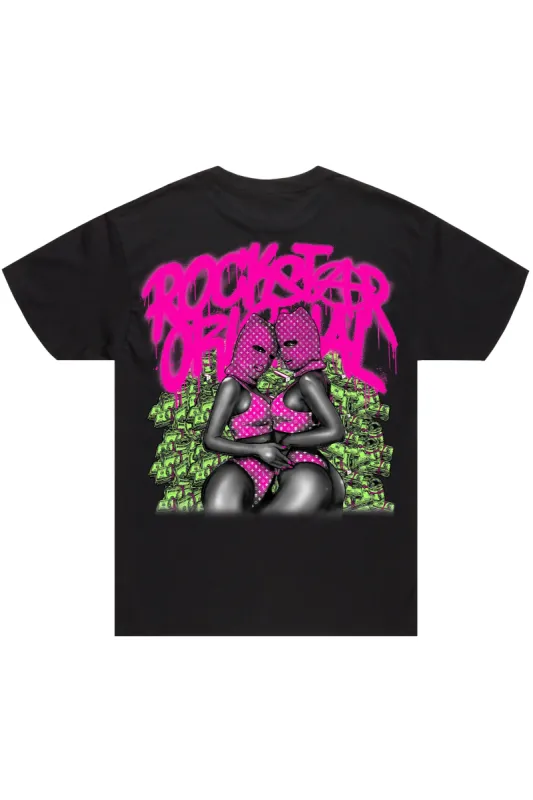 Aniyah Black Oversized T-Shirt sold by Rockstar Original