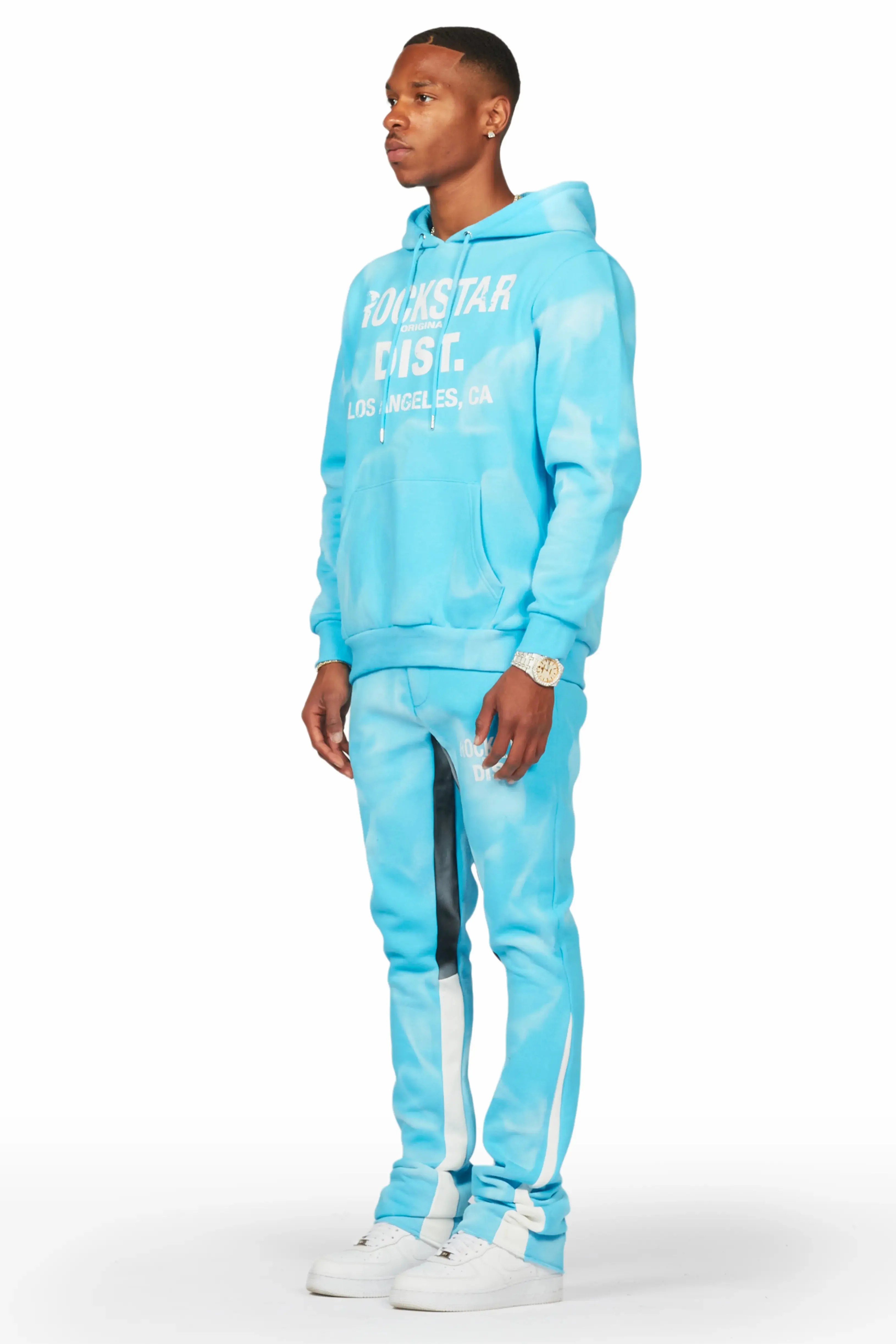 Nelly Blue Hoodie Stacked Flare Track Set sold by Rockstar Original product image thumbnail 3