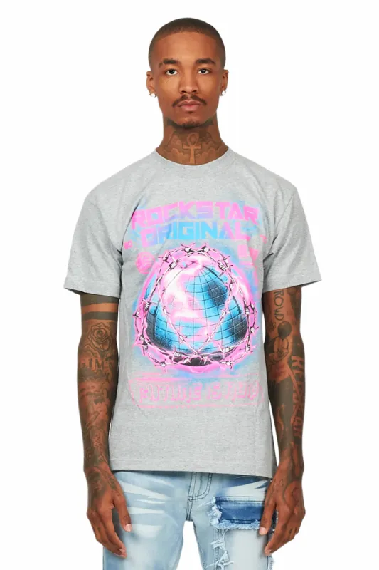 Digital Heather Grey Graphic T-Shirt sold by Rockstar Original