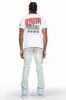 Yasu Blue Painter Stacked Flare Jean sold by Rockstar Original